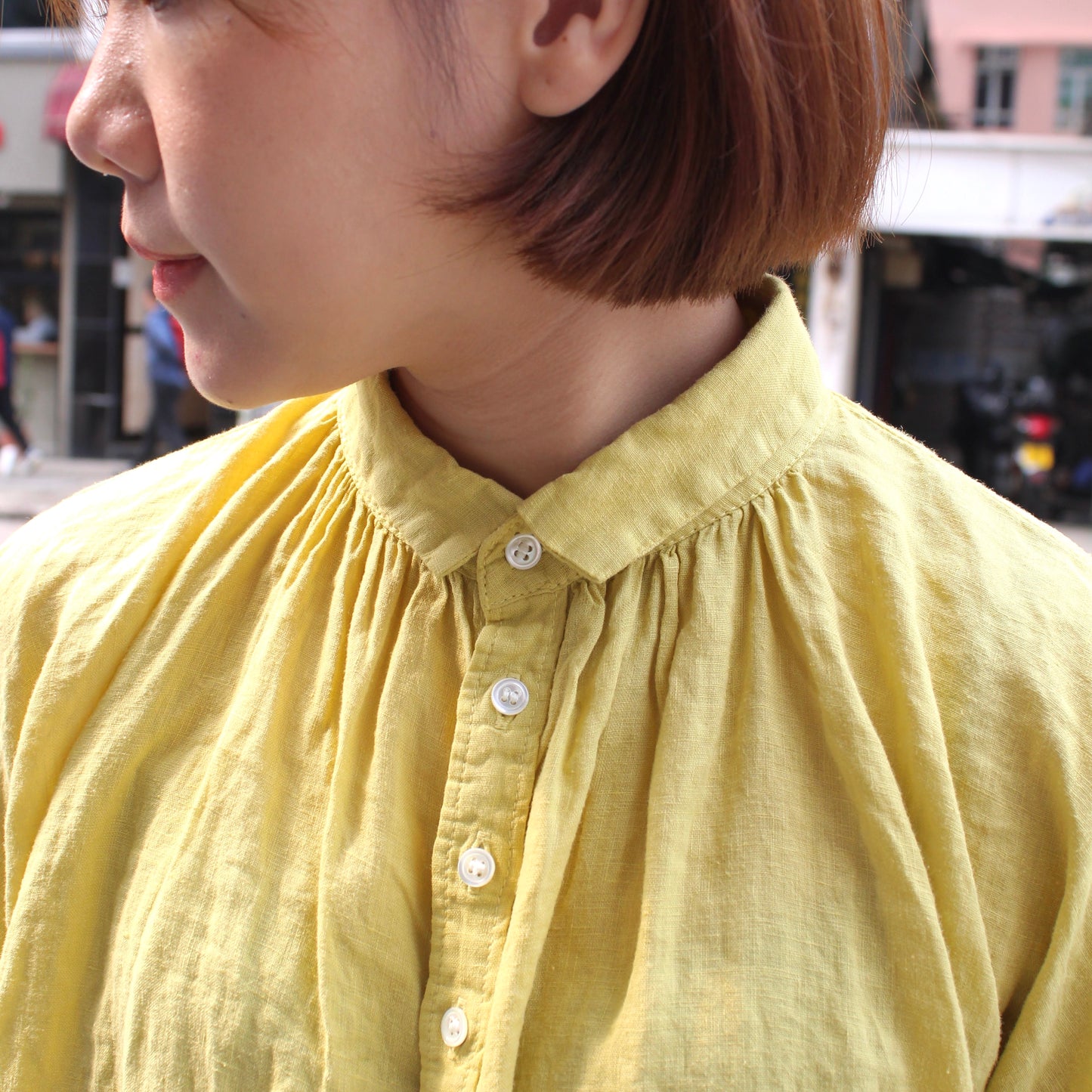 Brocante -
Linen Grand Shirt(Lemon)