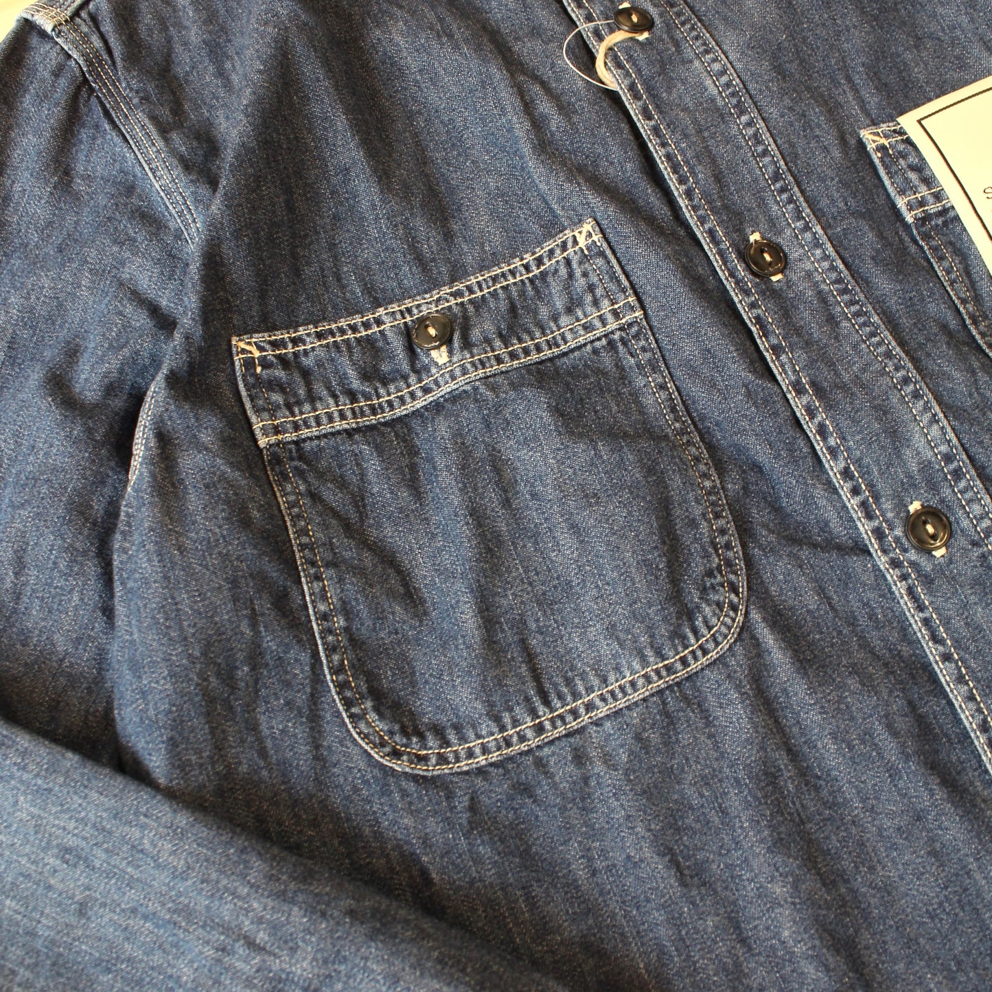 SPELLBOUND -
STANDARD 6OZ DENIM WORK SHIRT (USED WASH)