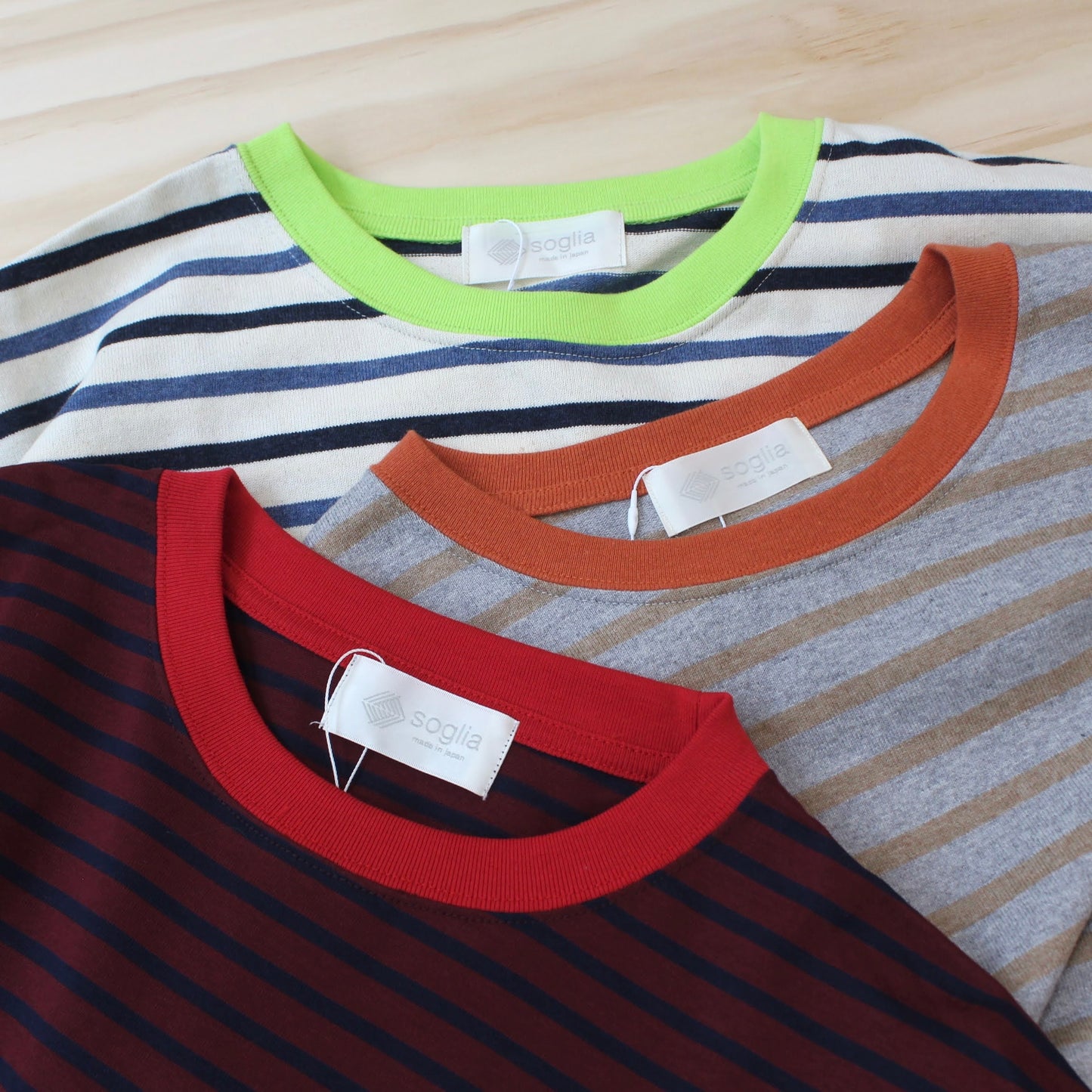 SOGLIA - OPEN END S/S BORDER TEE