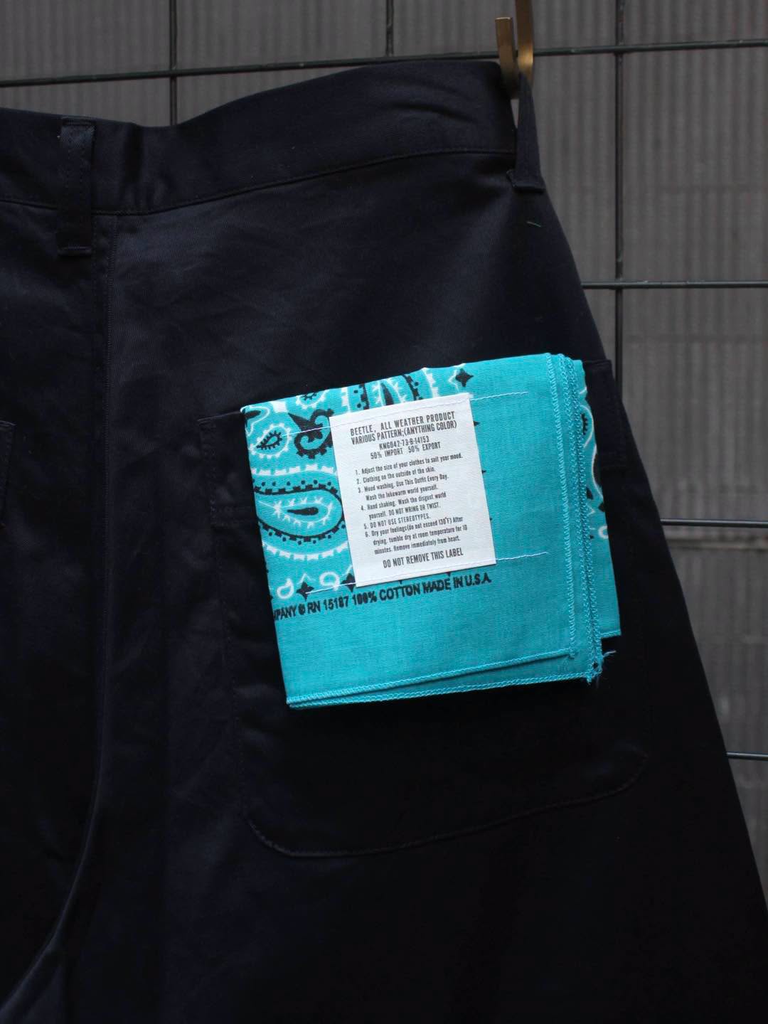 AheHee - NAVY WORK PANTS