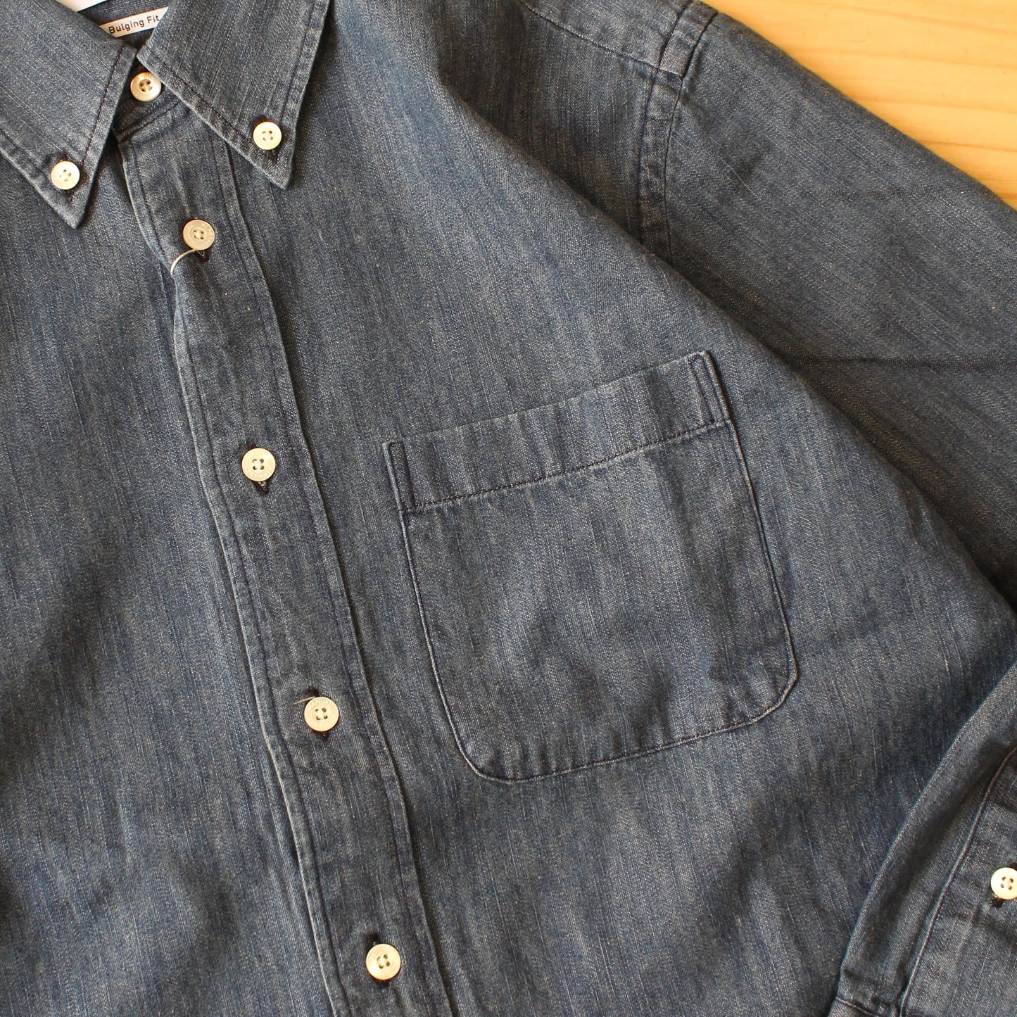 MANUAL ALPHABET -
6OZ DENIM BD SHIRT
(USED WASH)