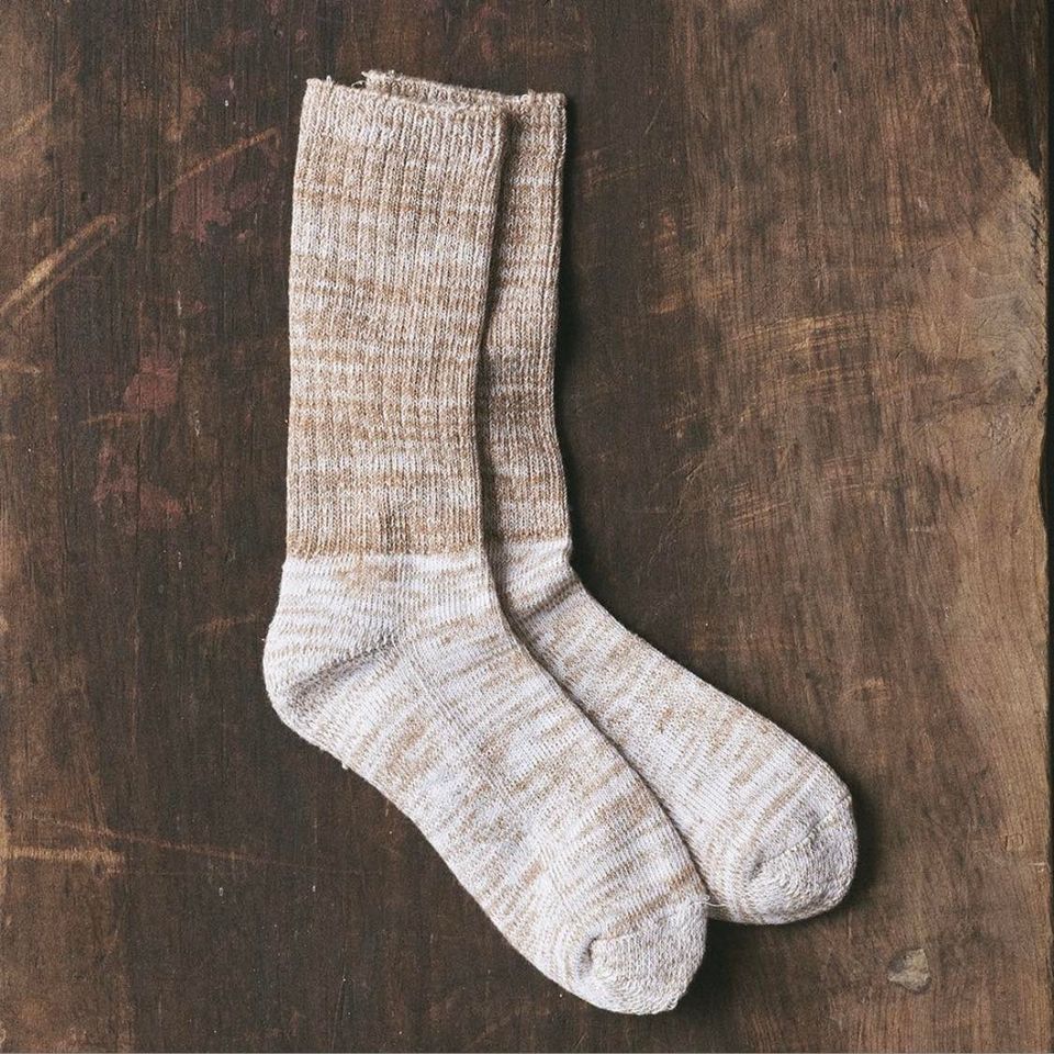 yahae - ORGANIC COTTON CLUE PILE SOCKS (Green)