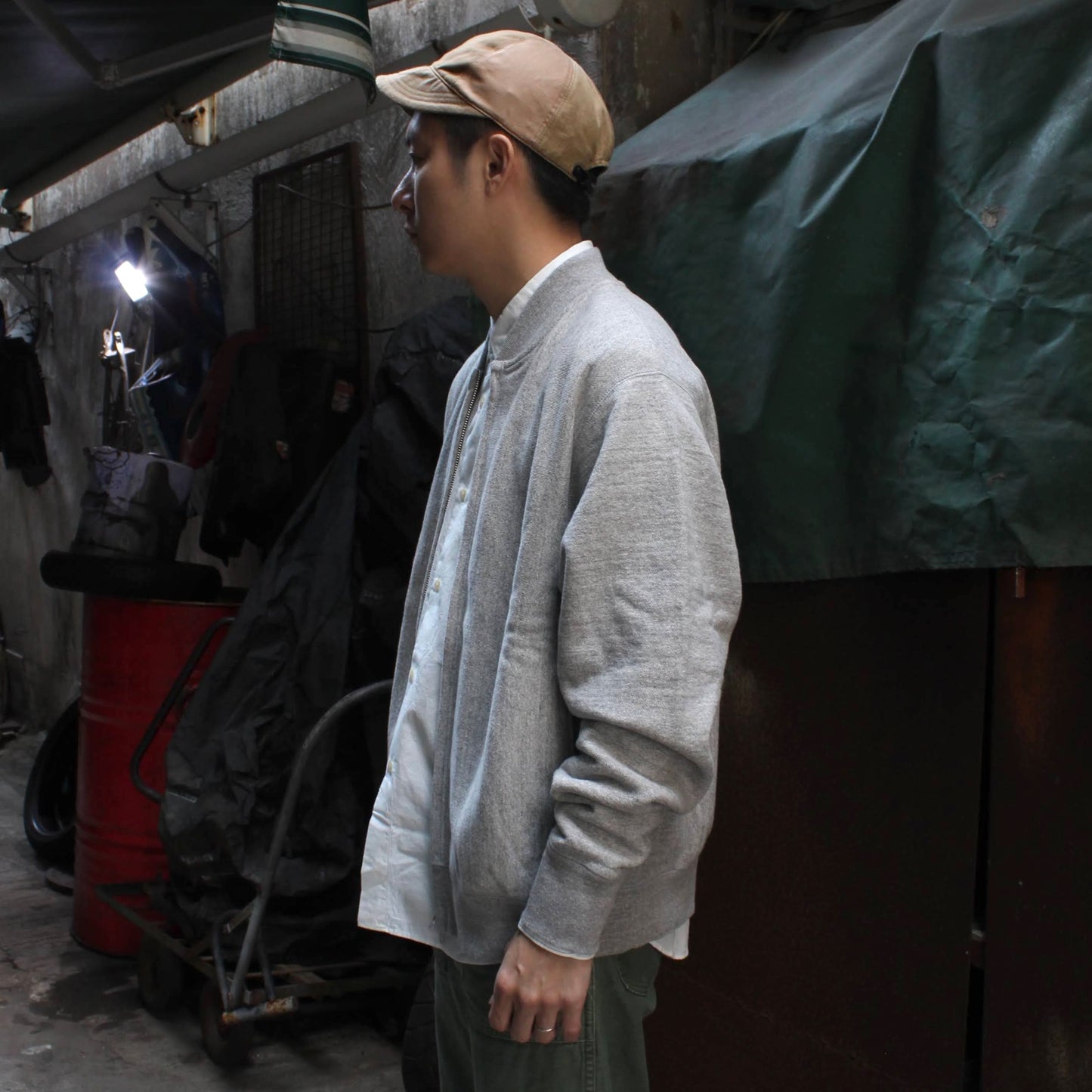 FELCO - 
16OZ HEAVY WEIGHT TERRY ZIP BASEBALL NECK SWEATSHIRT