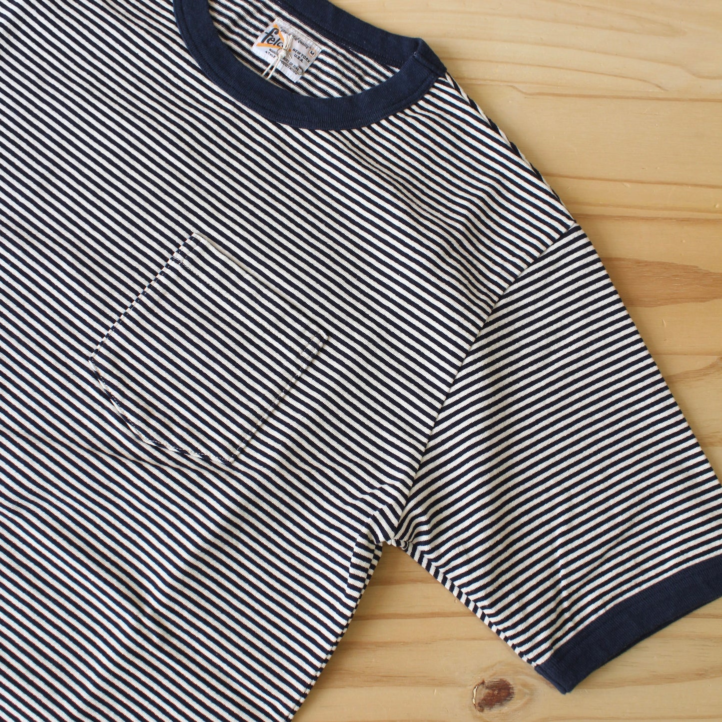 FELCO - AMERICAN VINTAGE STRIPE RINGER POCKET TEE