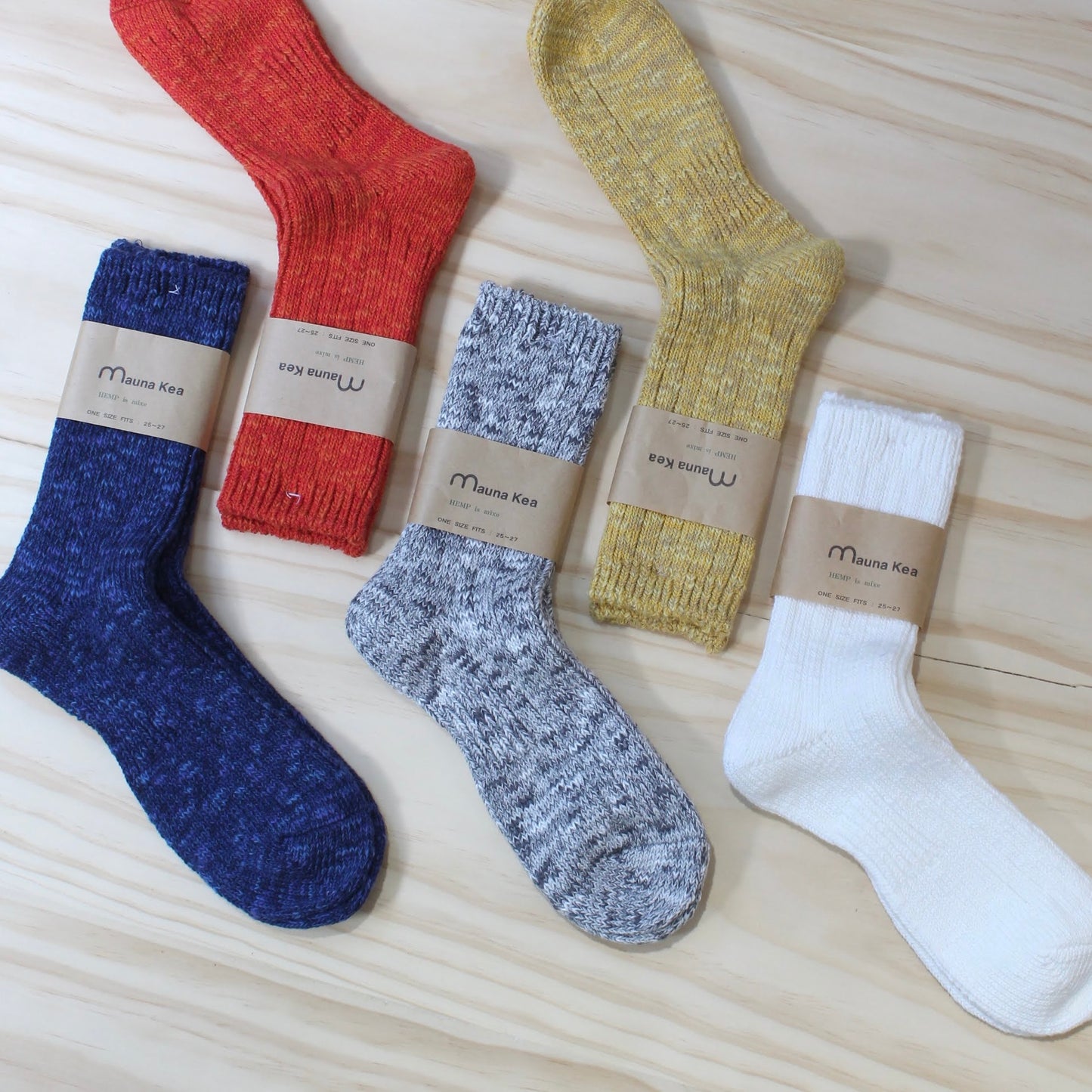 Mauna Kea Socks - 
Slub Low Gauge Rib Socks