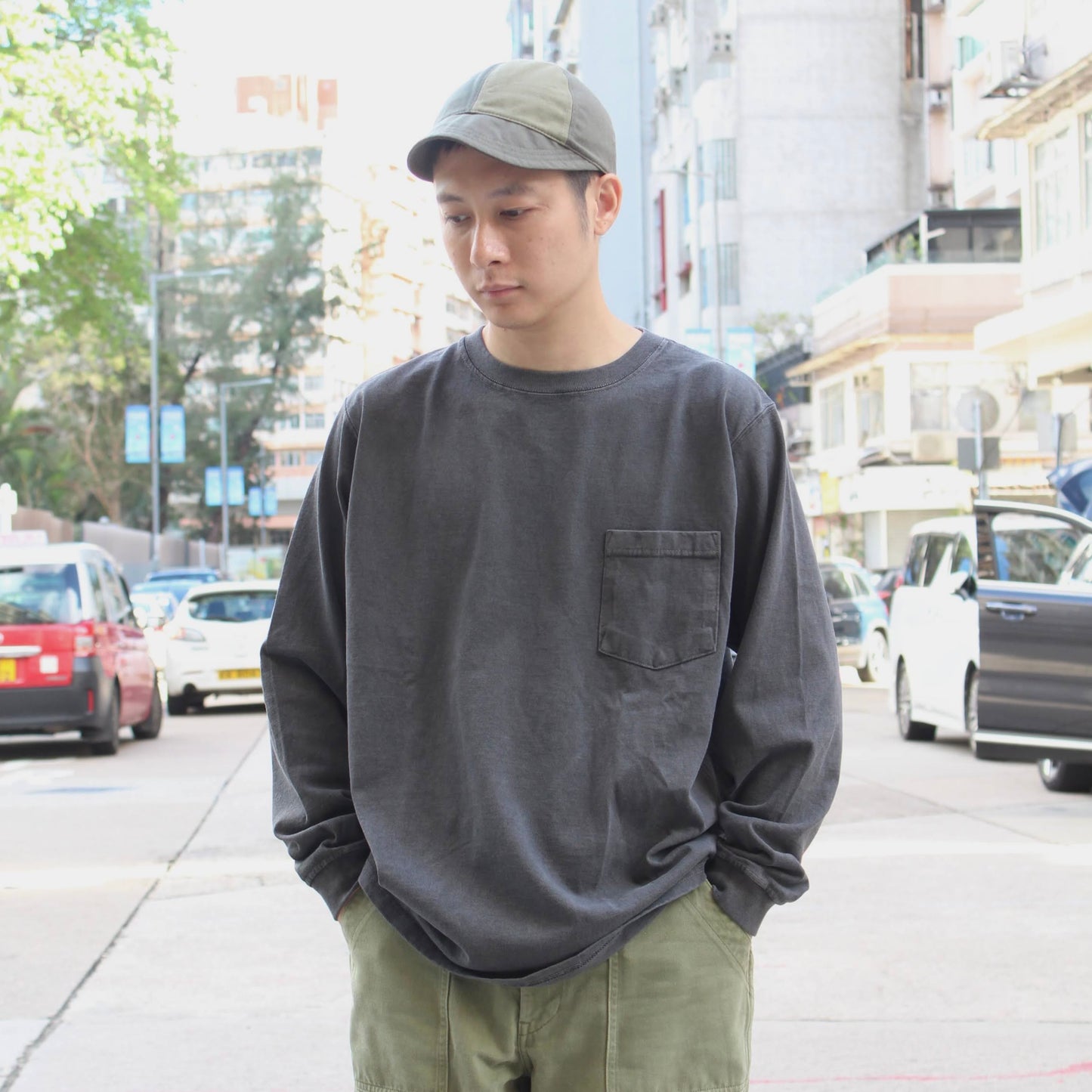 GOODWEAR (日版) - 7.2OZ L/S POCKET TEE PIGMENT DYE