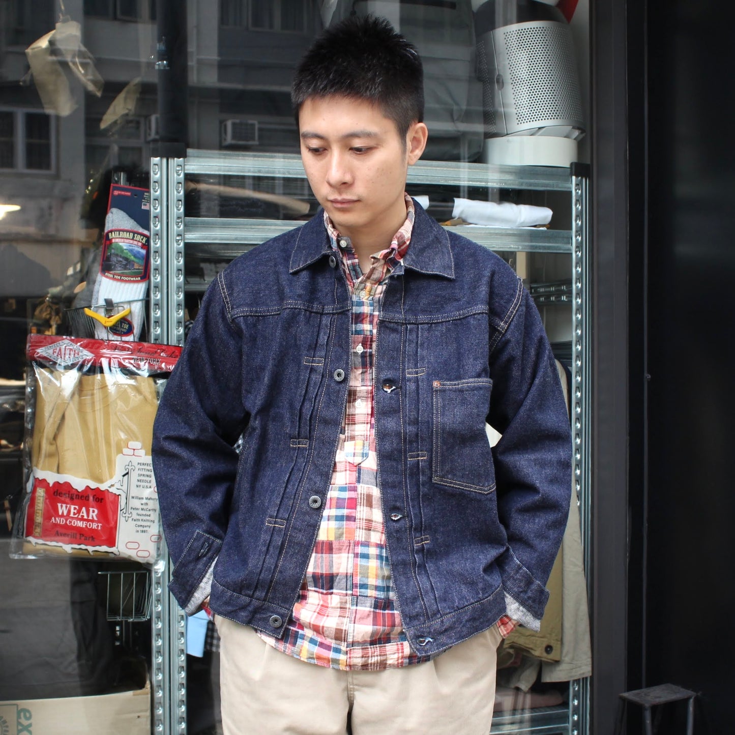 WORKERS - 
14.7OZ INDIGO DENIM JACKET