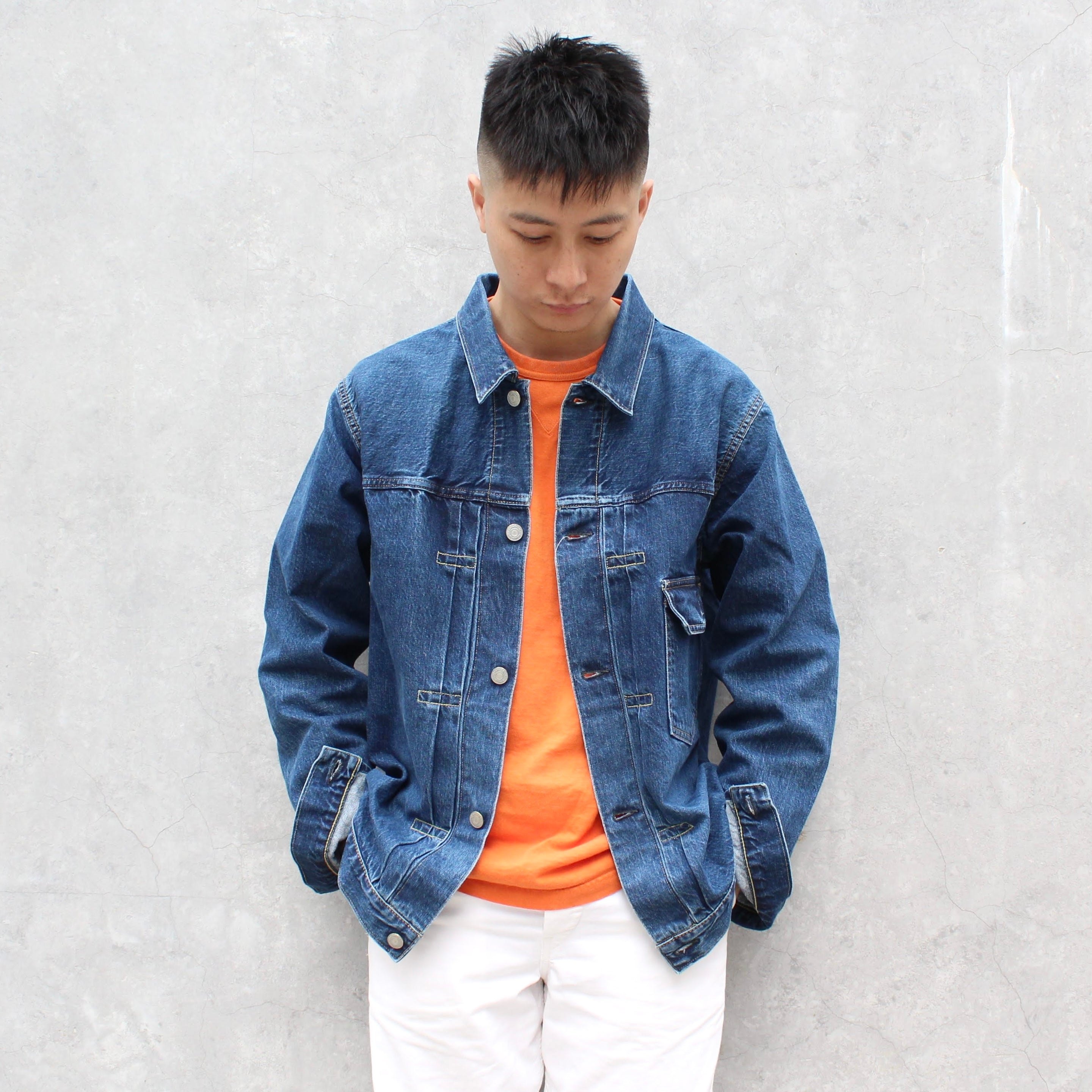 SPELLBOUND - TYPE 1 STYLE 12OZ SELVEDGE DENIM JACKET (USED WASH