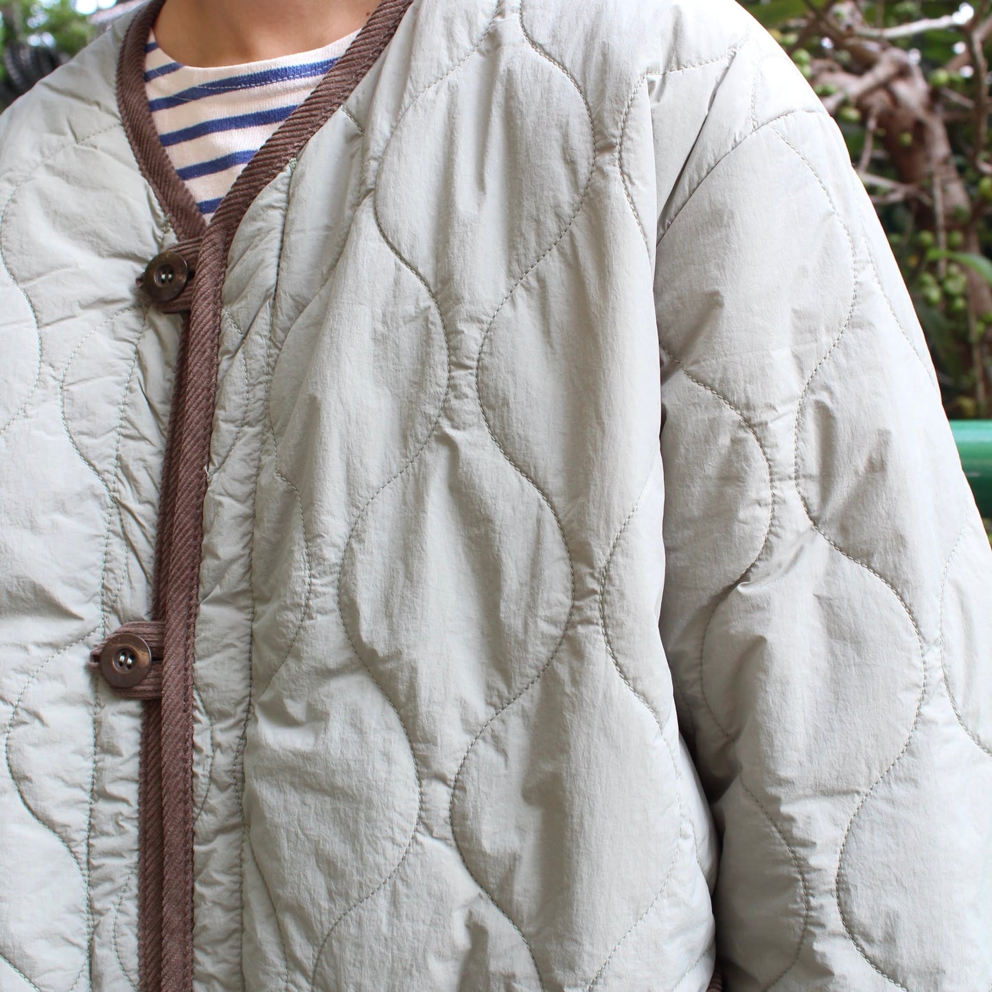 ARMY TWILL -
QUILTING REVERSIBLE JACKET