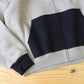 AHE HEE -
NAVY X GREY ZIP UP HOODIE