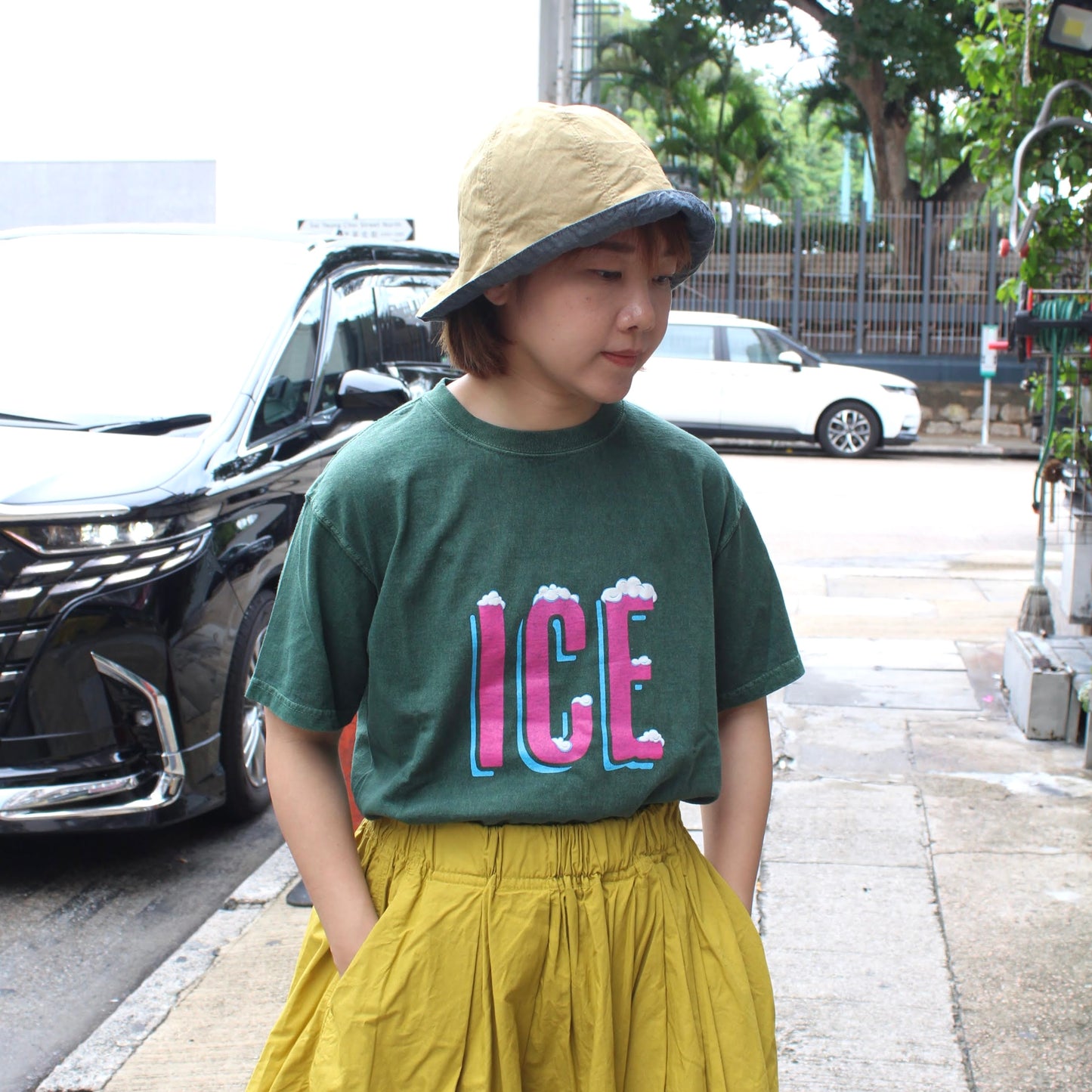 D.M.G -  ICE PIGMENT DYE PRINT TEE