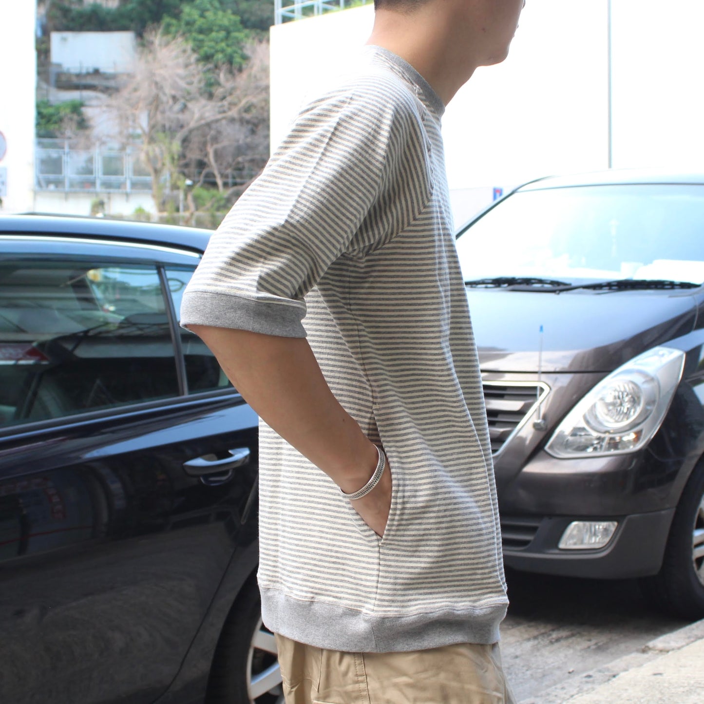 SPINNER BAIT -
VINTAGE BORDER RAGLAN CREW NECK H/S