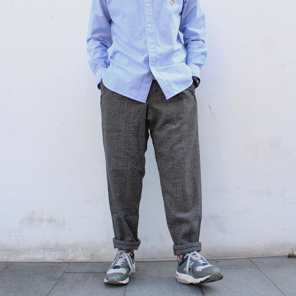 GRAMICCI - WOOL BLEND TUCK TAPERED PANTS