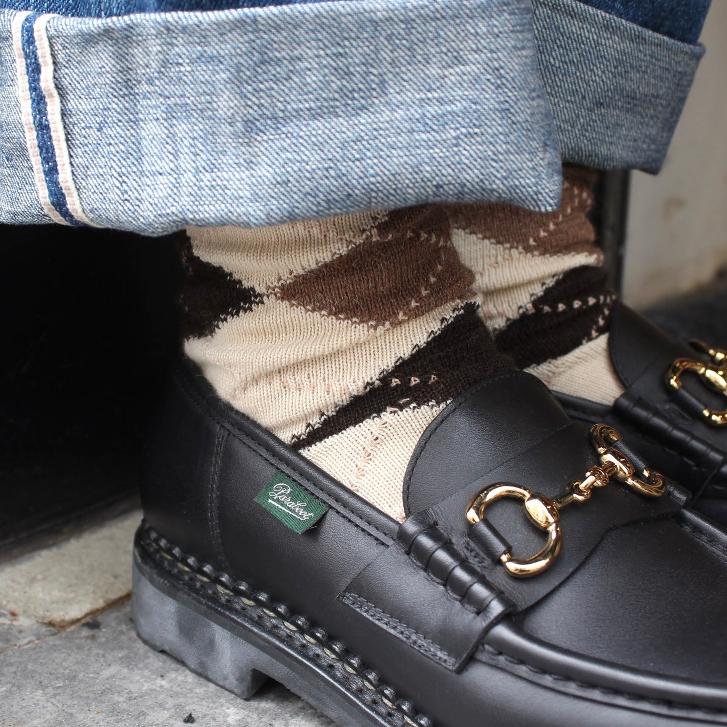 yahae -
ORGANIC COTTON ALPACA YAK ARGYLE SOCKS