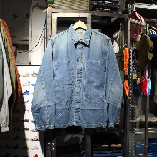 SPELLBOUND - 
8OZ DENIM SHIRT JACKET COTTON LINEN
(USED WASH)