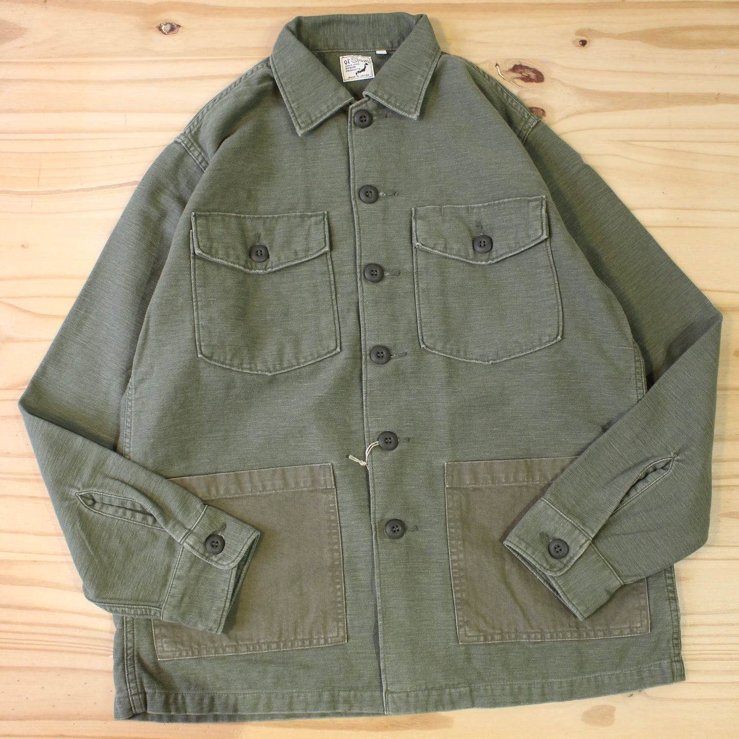 OrSlow -
4 POCKETS U.S ARMY FATIGUE SHIRT(STONE WASH)