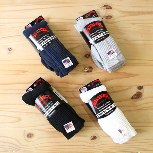 THE RAILROAD SOCKS - 3 PACK MEN’S CREW SOCKS