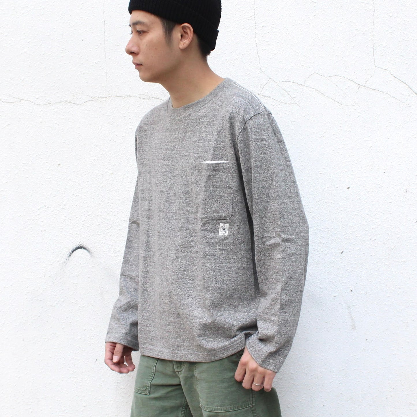RIDING HIGH - Regular LOOPWHEEL L/S POCKET TEE