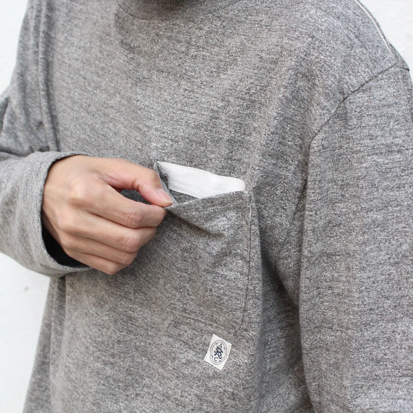 RIDING HIGH - Regular LOOPWHEEL L/S POCKET TEE
