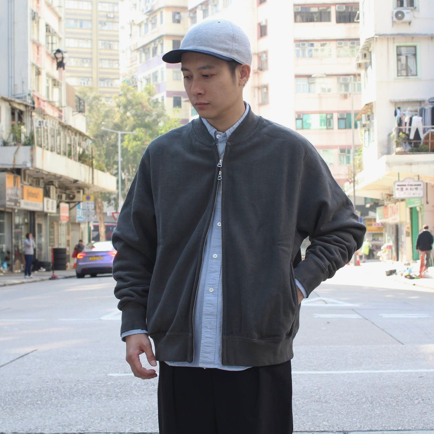 FELCO -
16OZ HEAVY WEIGHT TERRY ZIP BASEBALL NECK SWEATSHIRT