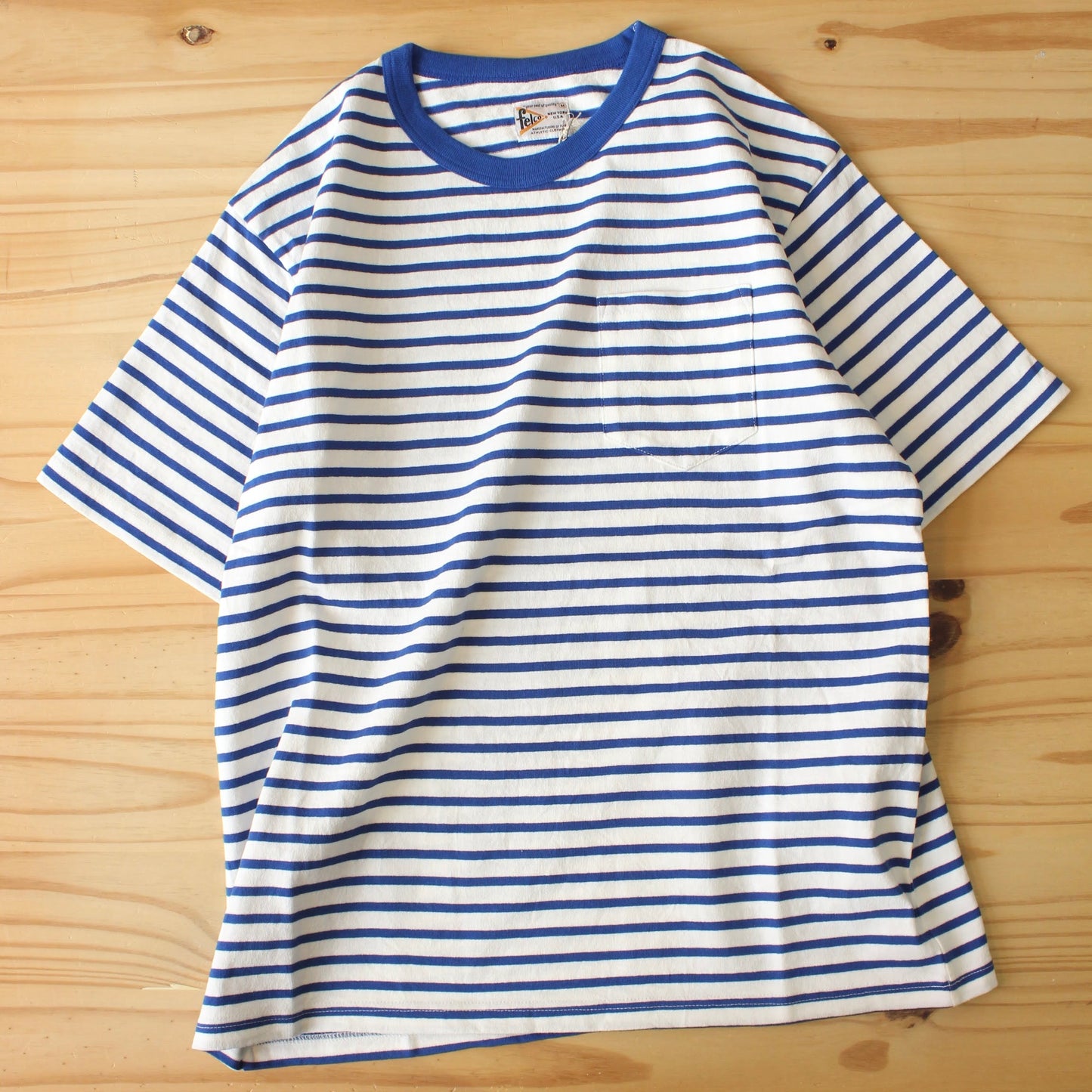 FELCO - 
S/S AMERICAN VINTAGE STRIPE POCKET TEE