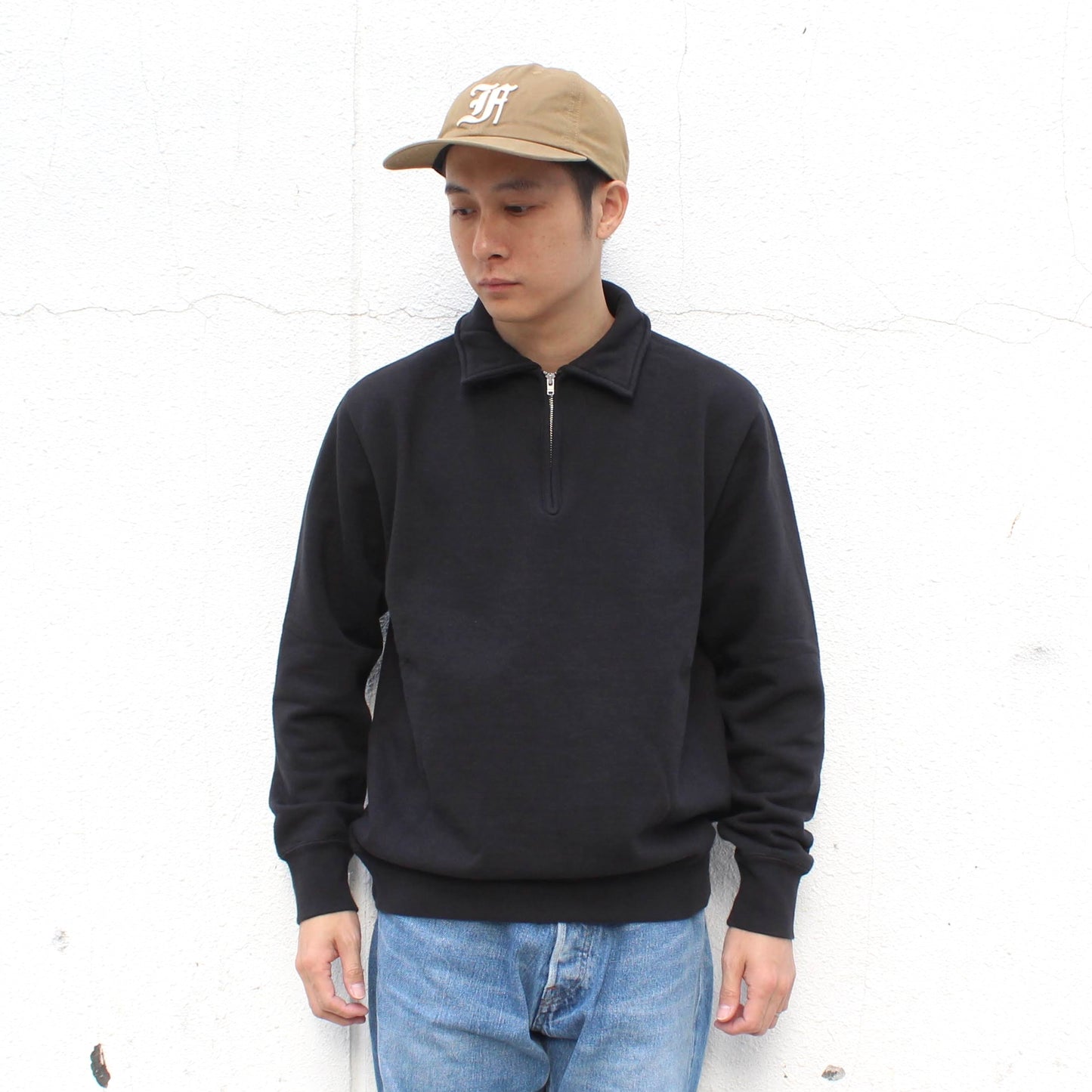 FELCO - 12OZ FRENCH TERRY L/S HALF ZIP COLLAR SWEAT