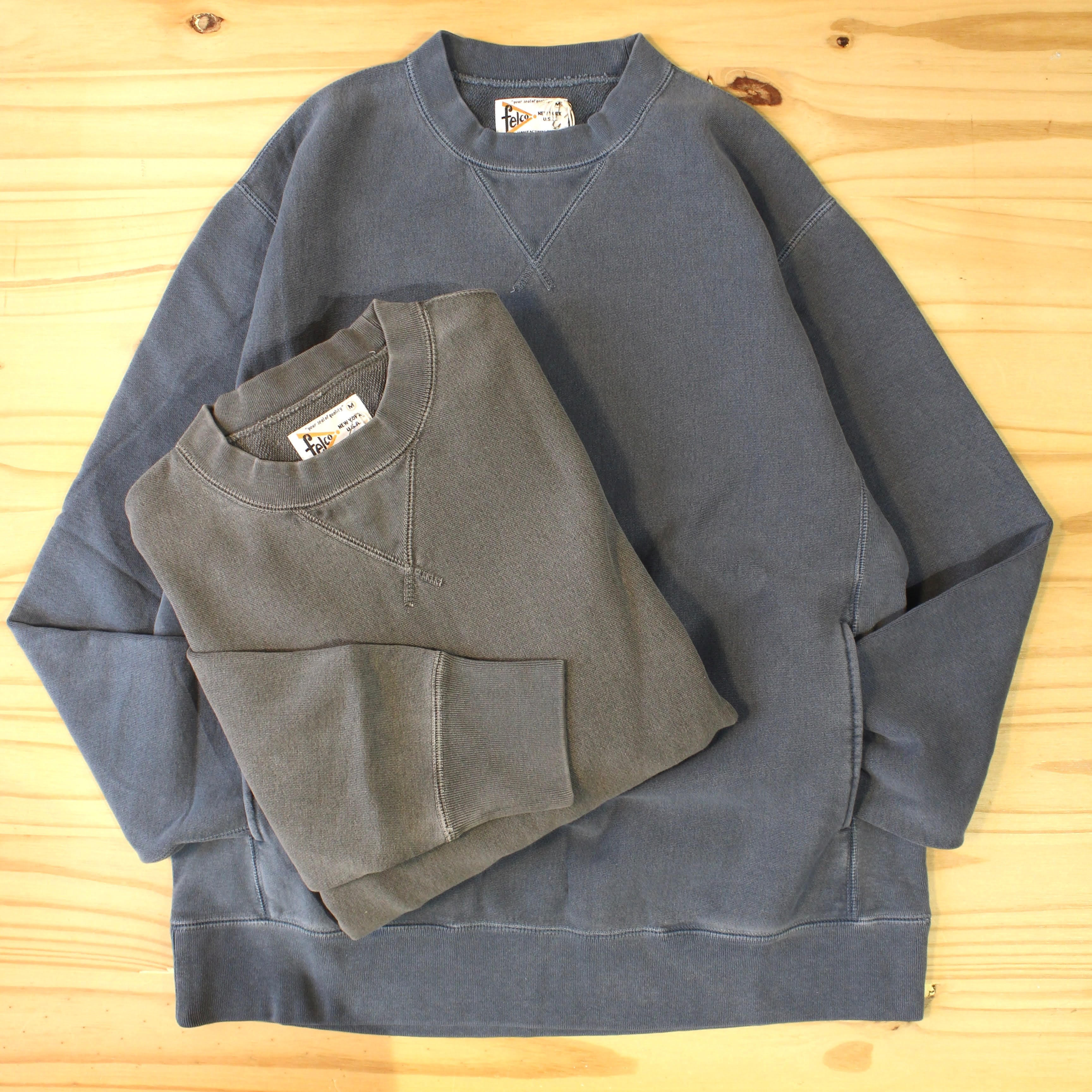G*様 未使用 フェルコ12oz TERRY INVERSE WEAVE siz FELCO (フェルコ) L/S INVERSE WEAVE V GUSSET SWEAT 12oz LT WEIGHT
