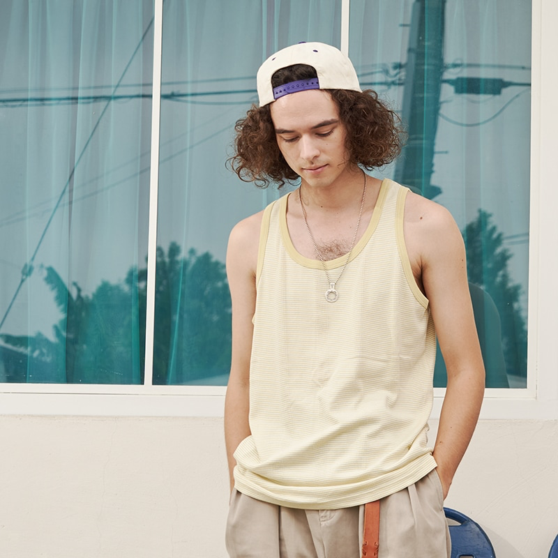 ROBERT P. MILLER - 
PANEL-RIB CASUAL FIT TANK TOP