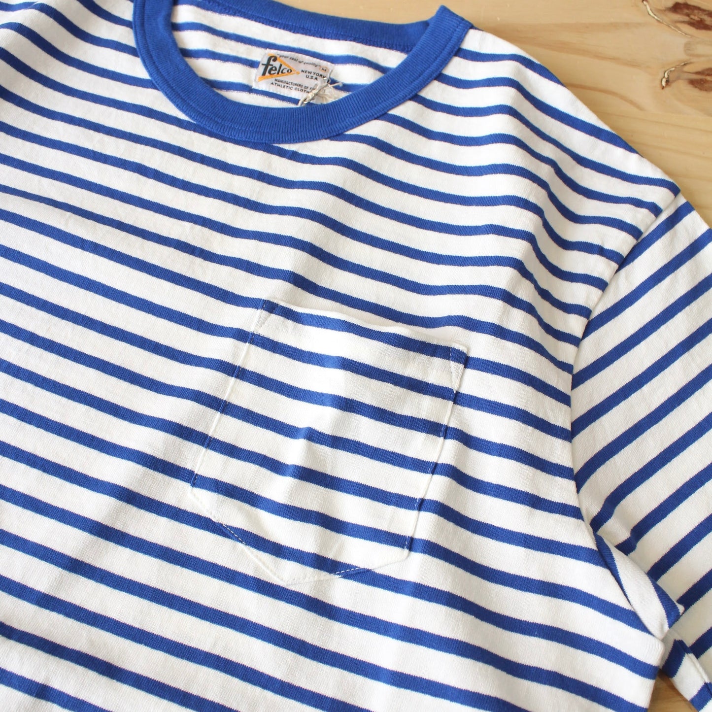 FELCO - 
S/S AMERICAN VINTAGE STRIPE POCKET TEE