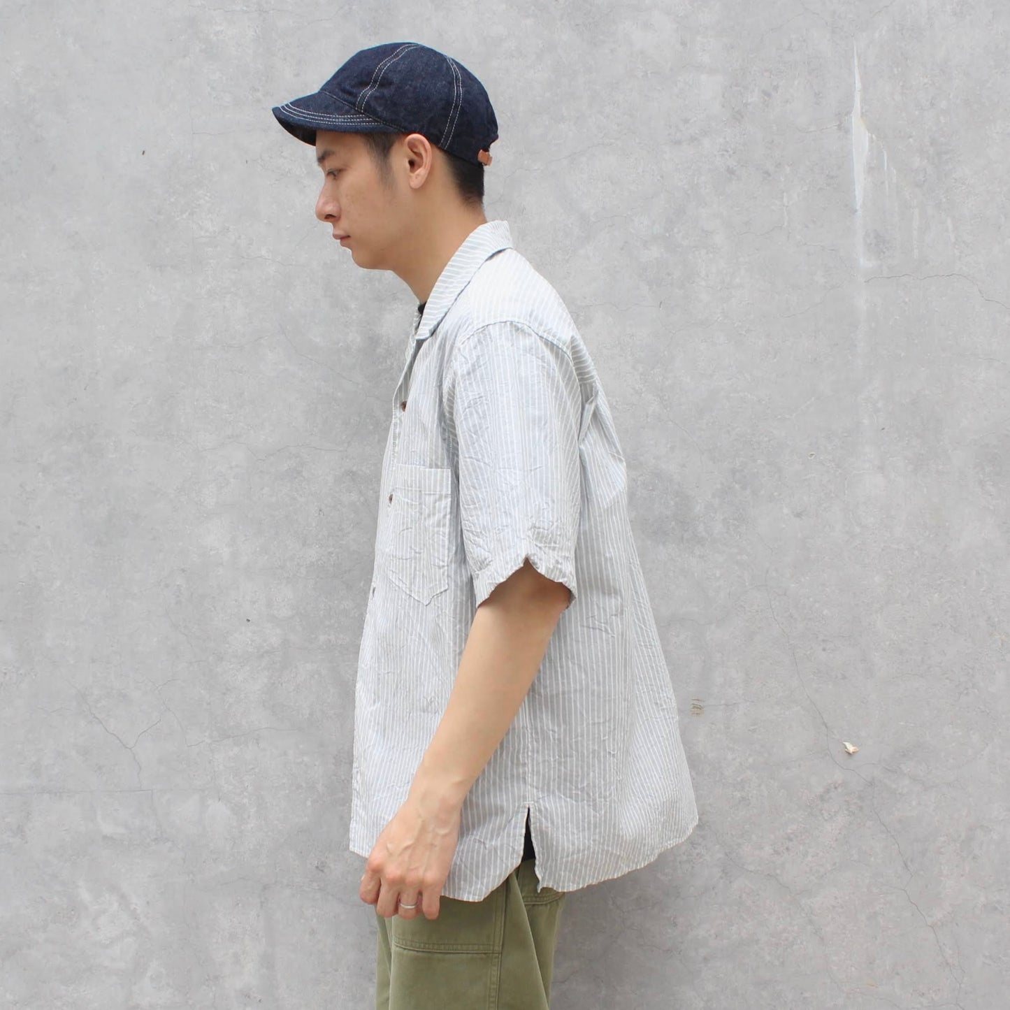 MANUAL ALPHABET -
60LWAN OPEN COLLAR S/S SHIRT