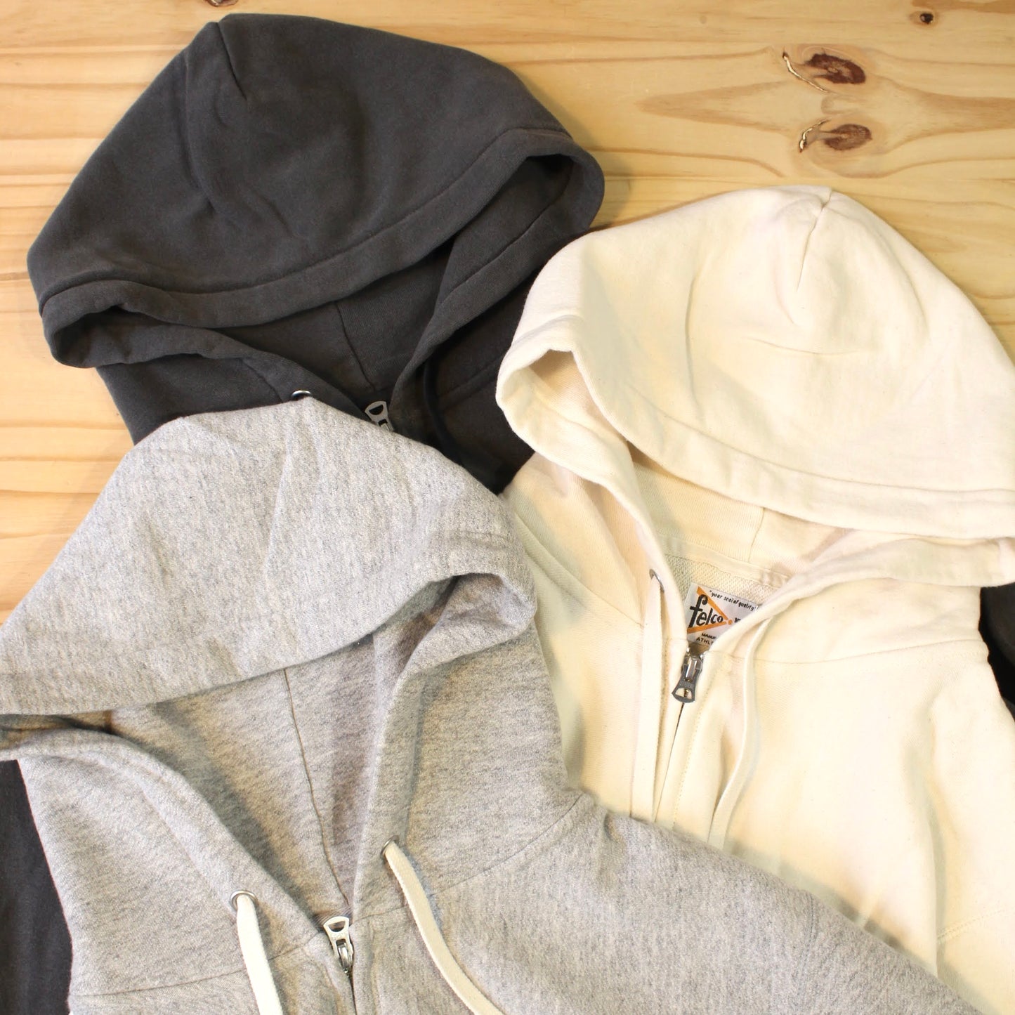 FELCO -
10OZ FRENCH TERRY INVERSE WEAVE KANGAROO ZIP-UP PARKA
