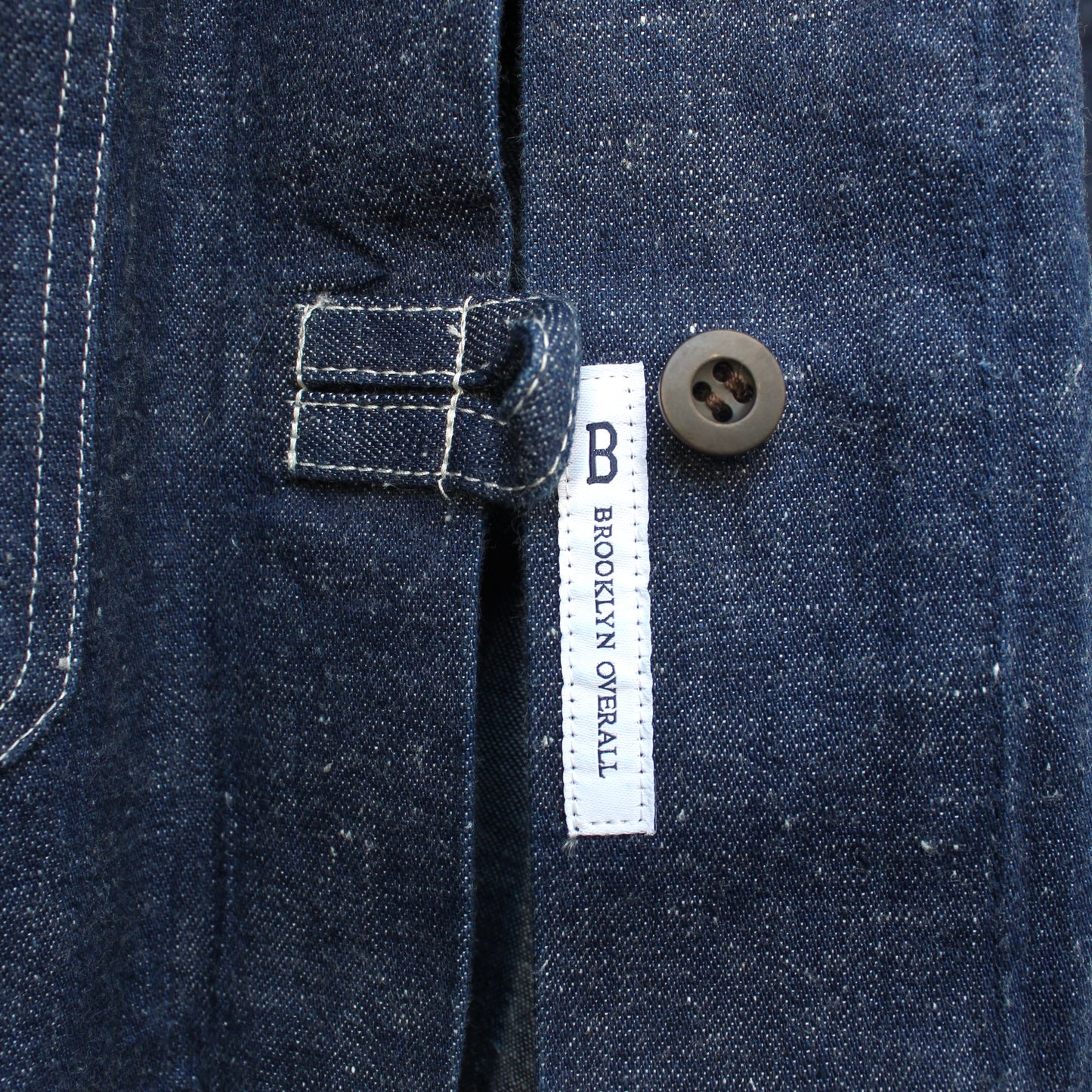 BROOKLYN OVERALL - 
COLLARLESS 9OZ DENIM BLOUSON