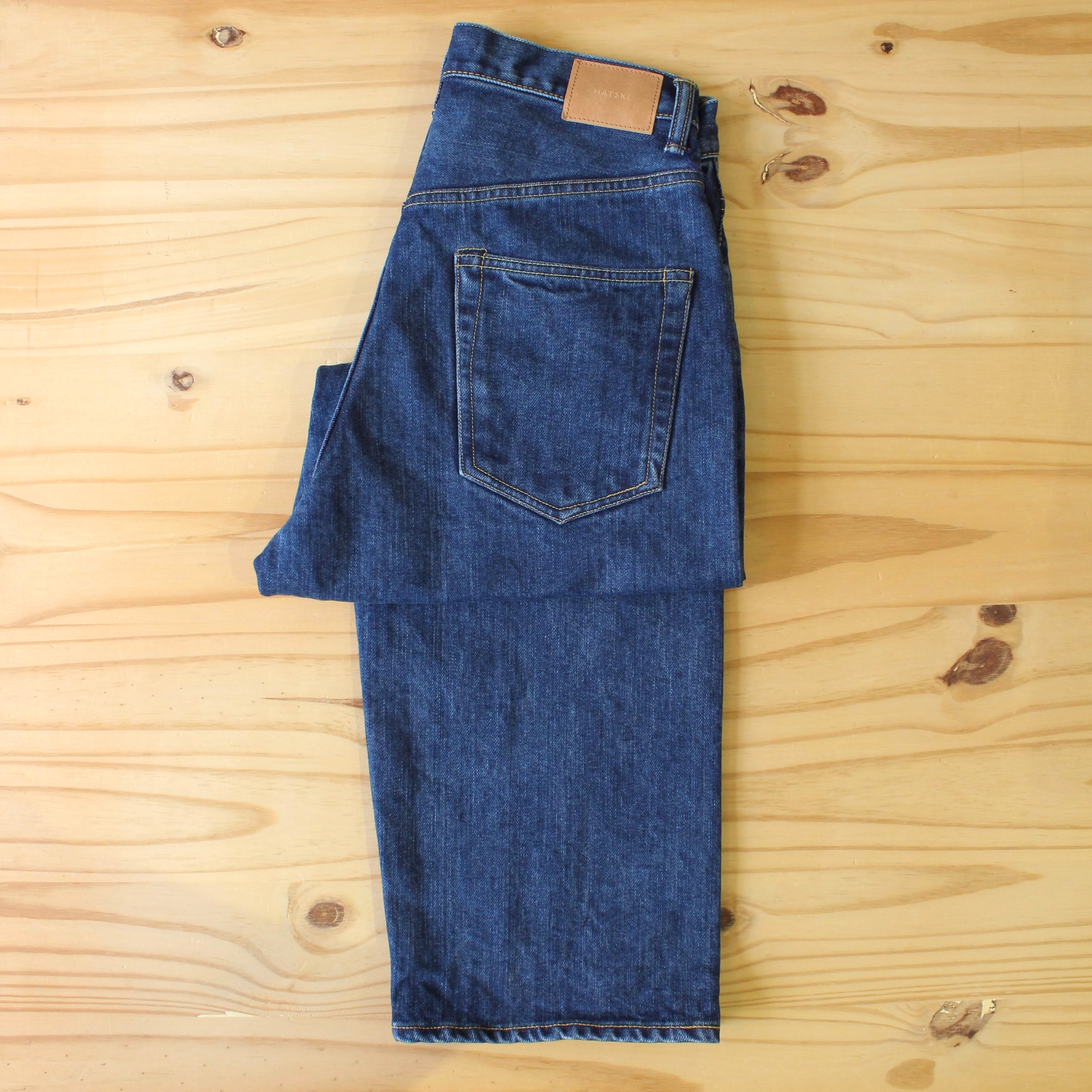 HATSKI - 15.6OZ Wide Tapered Denim (USED BLUE) – WHERE.