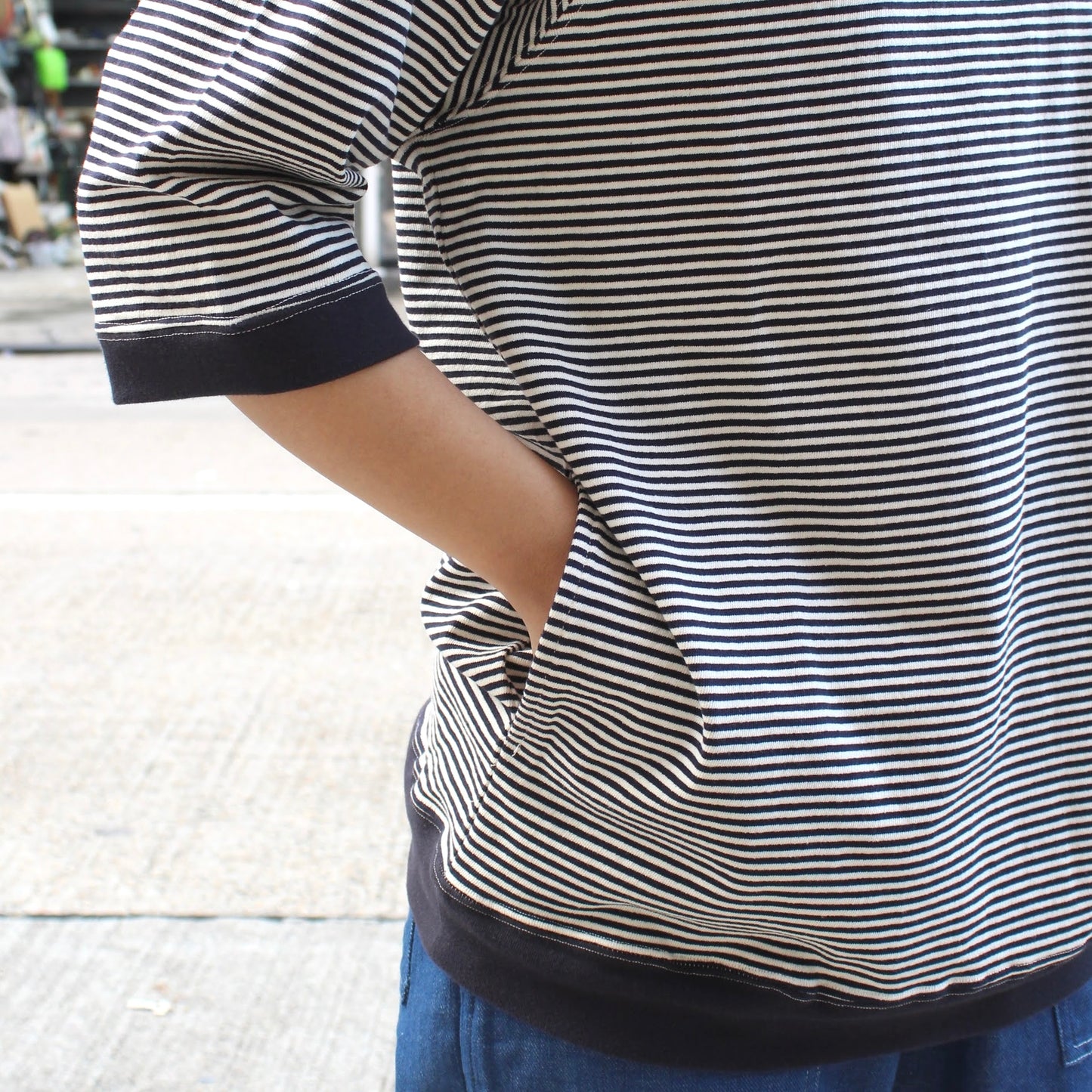 SPINNER BAIT -
VINTAGE BORDER RAGLAN CREW NECK H/S