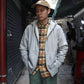 FELCO -
10OZ FRENCH TERRY INVERSE WEAVE KANGAROO ZIP-UP PARKA