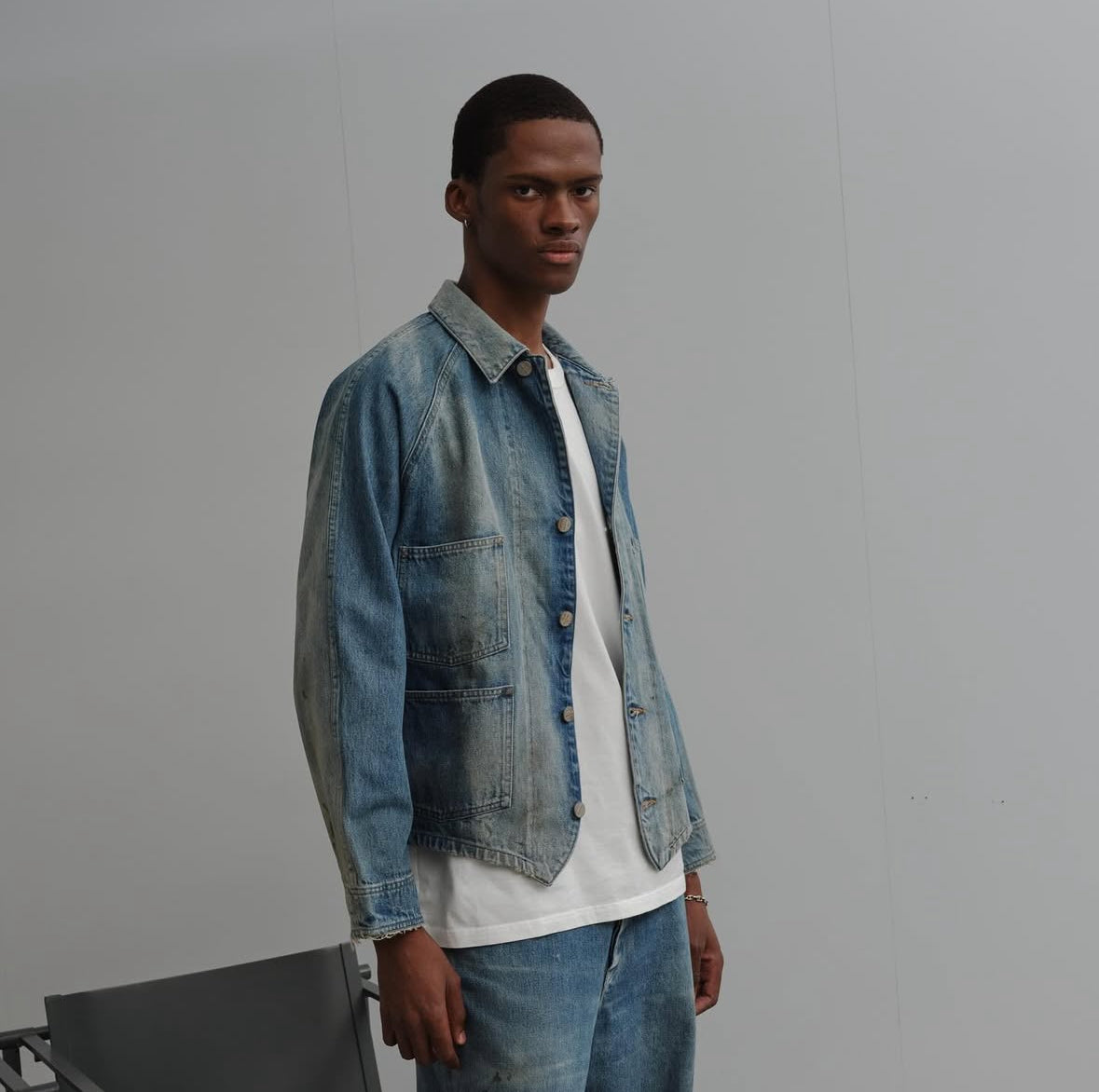 AUTHEN JAPAN -
12.5OZ VINTAGE ENGINEER JACKET (USED WASH)