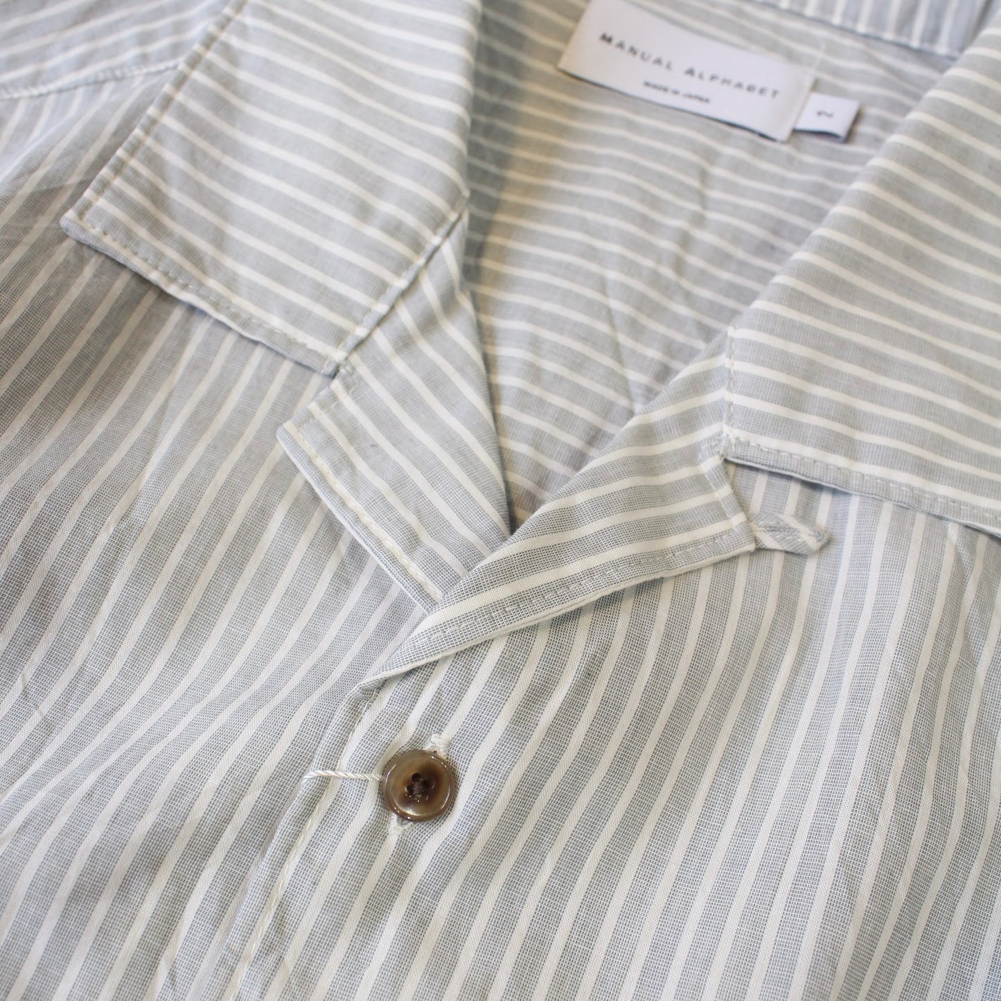 MANUAL ALPHABET -
60LWAN OPEN COLLAR S/S SHIRT