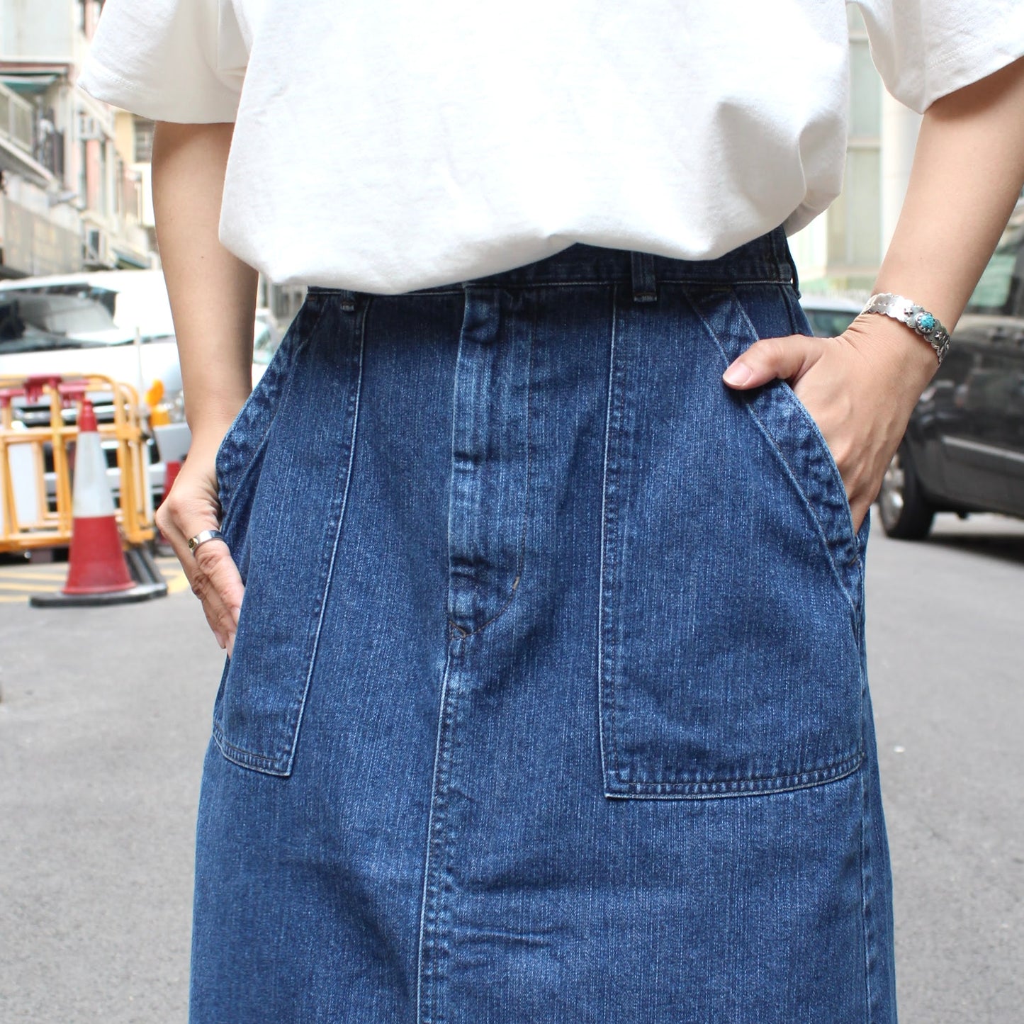 D.M.G - 
10OZ DENIM BAKER SKIRTS