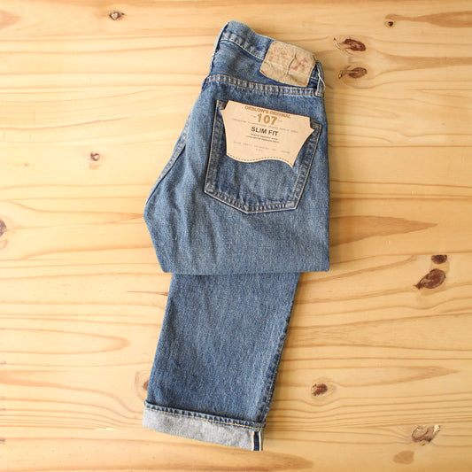 OrSlow - 
107 IVY FIT 13.7OZ DENIM SHORT LENGTH
(2YEAR WASH)