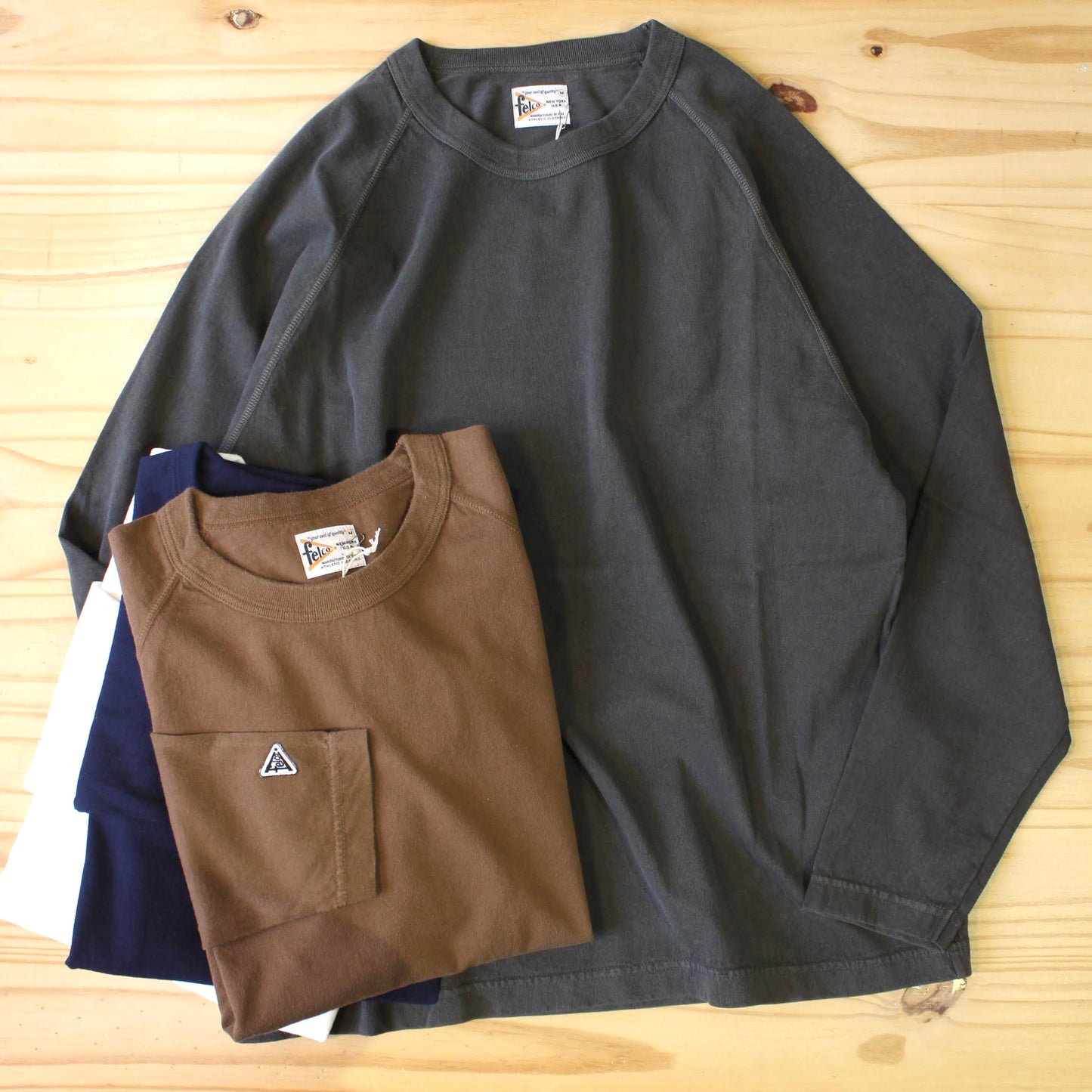 FELCO - 7oz L/S BINDER NECK RAGLAN CREW TEE