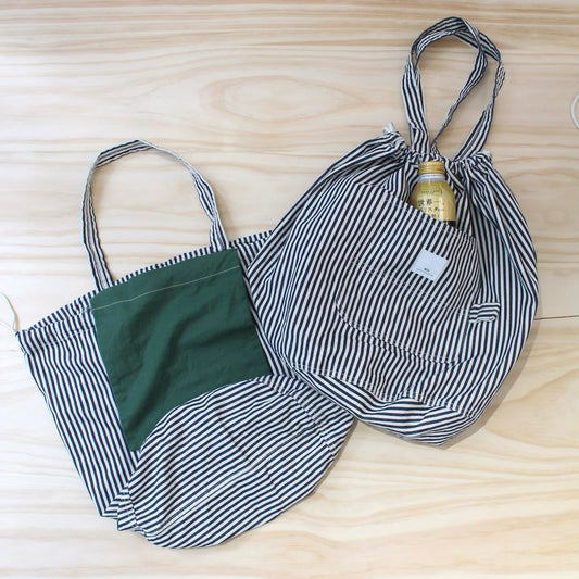 NAPRON - DENIM BAG (WORKER HICKORY)