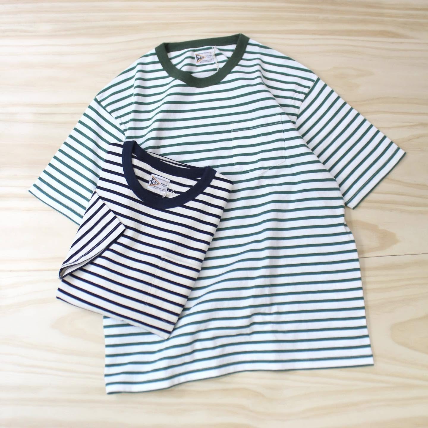 FELCO - 
S/S AMERICAN VINTAGE STRIPE POCKET TEE