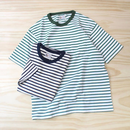 FELCO - 
S/S AMERICAN VINTAGE STRIPE POCKET TEE