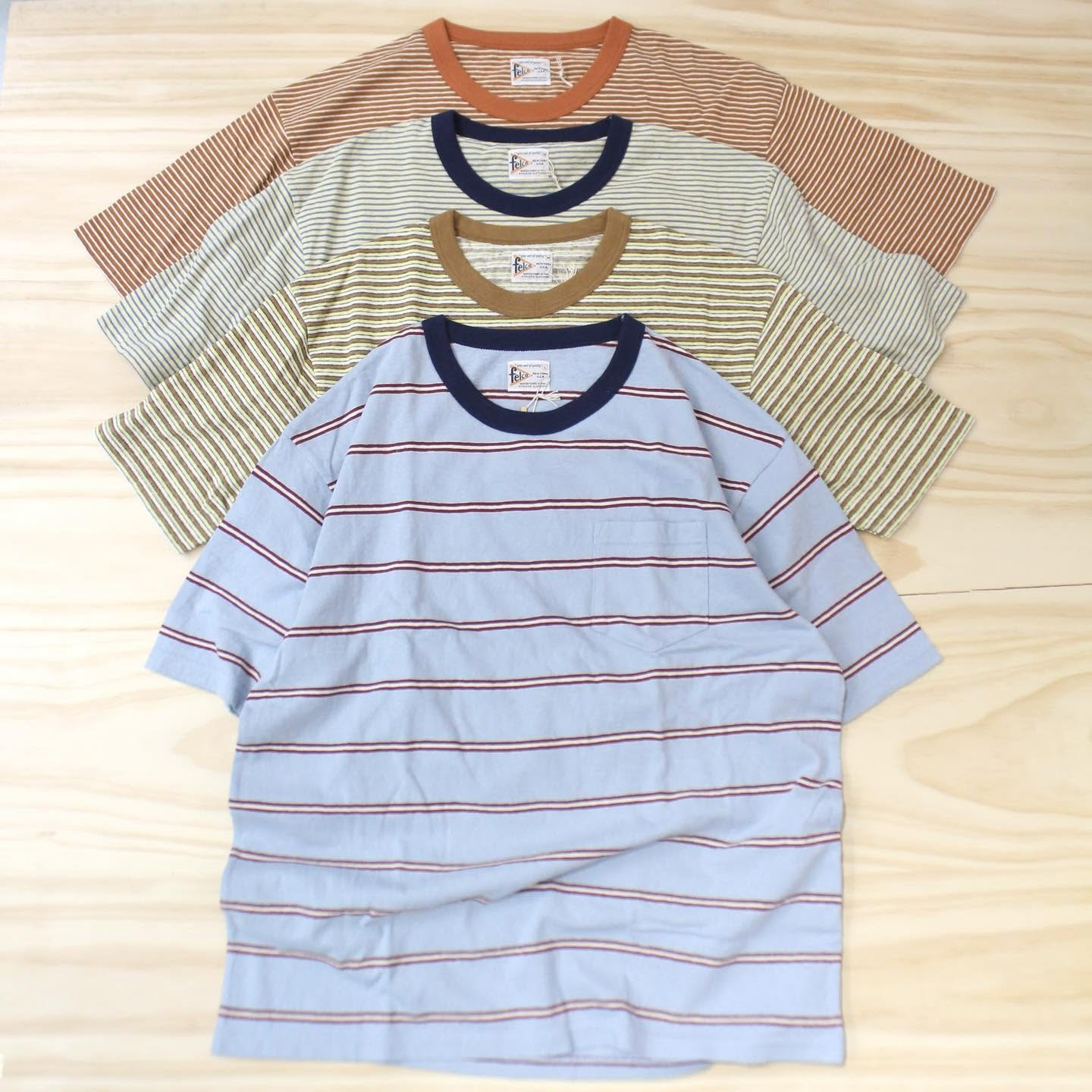 FELCO -  VINTAGE STRIPE POCKET TEE