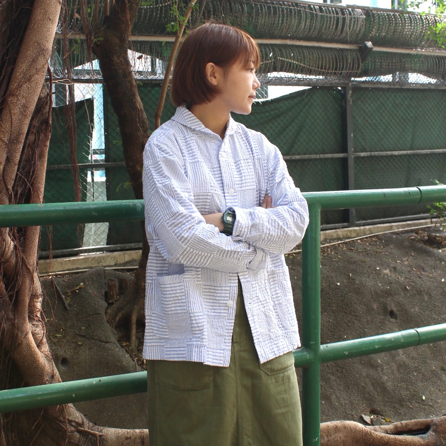 Arvor Maree - SHEER SUCKERS MARINE SHIRT JACKET