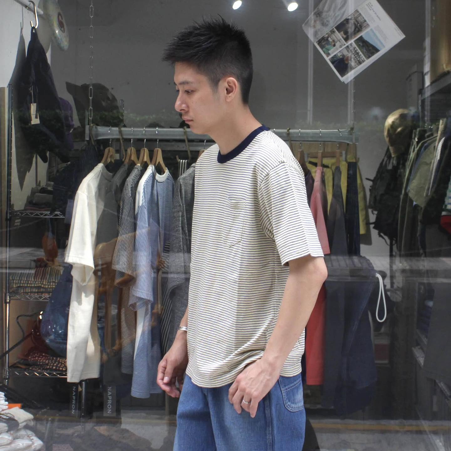 FELCO -  VINTAGE STRIPE POCKET TEE