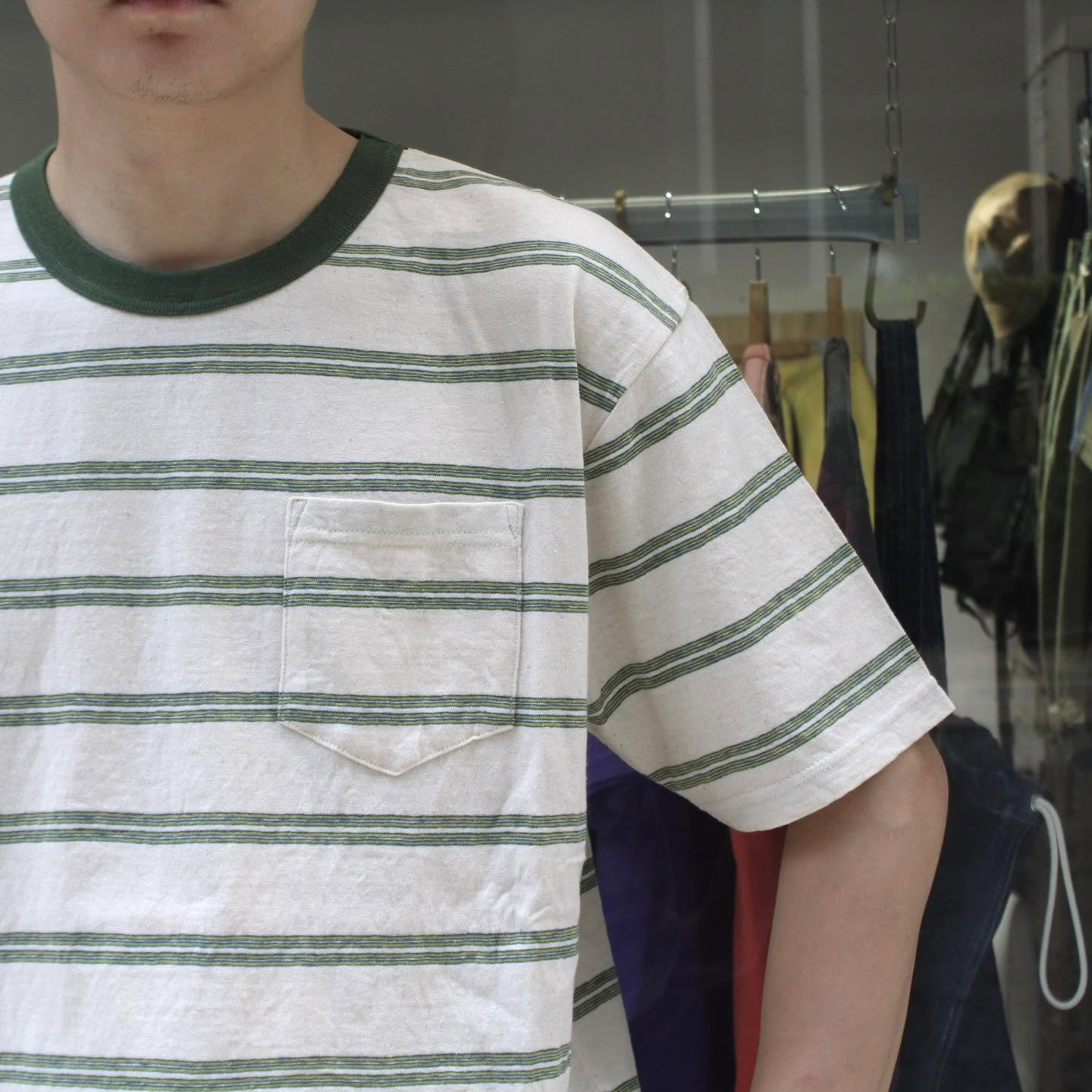 FELCO - AMERICAN VINTAGE STRIPE POCKET TEE (Orange)