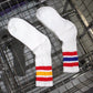 THE RAILROAD SOCKS - AMERICAN RETRO STRIPE CREW SOCKS