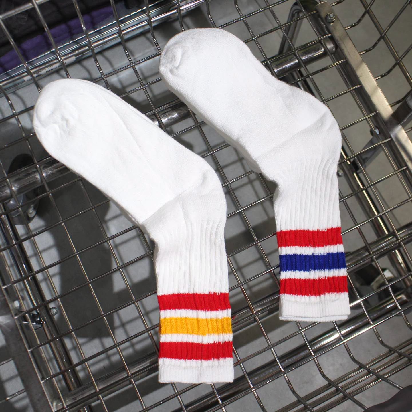 THE RAILROAD SOCKS - AMERICAN RETRO STRIPE CREW SOCKS