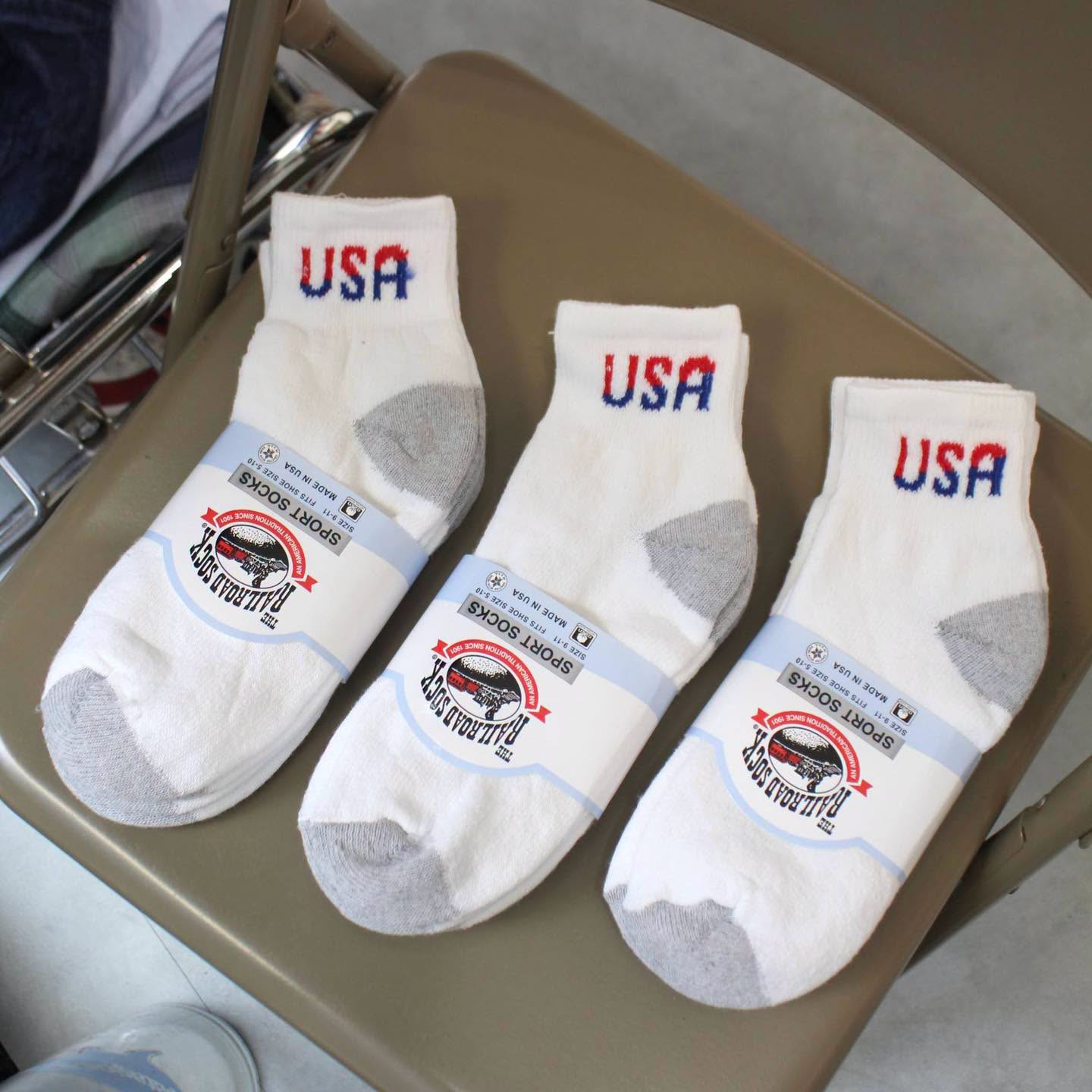 THE RAILROAD SOCKS - PATRIOTIC USA QUARTER SOCKS